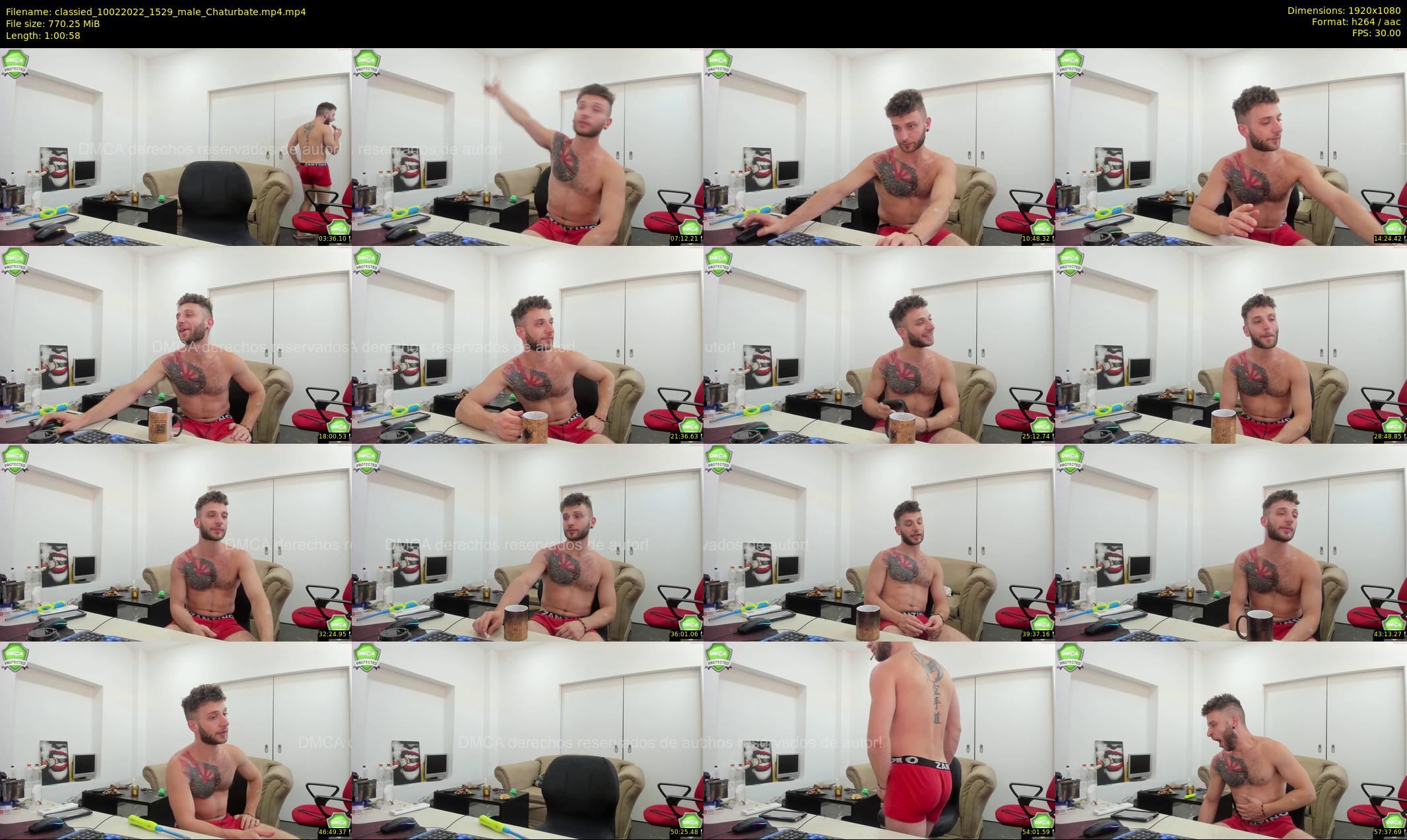 classied — 61 minute Chaturbate male cam show recording, 1080p, Feb 10, 2022