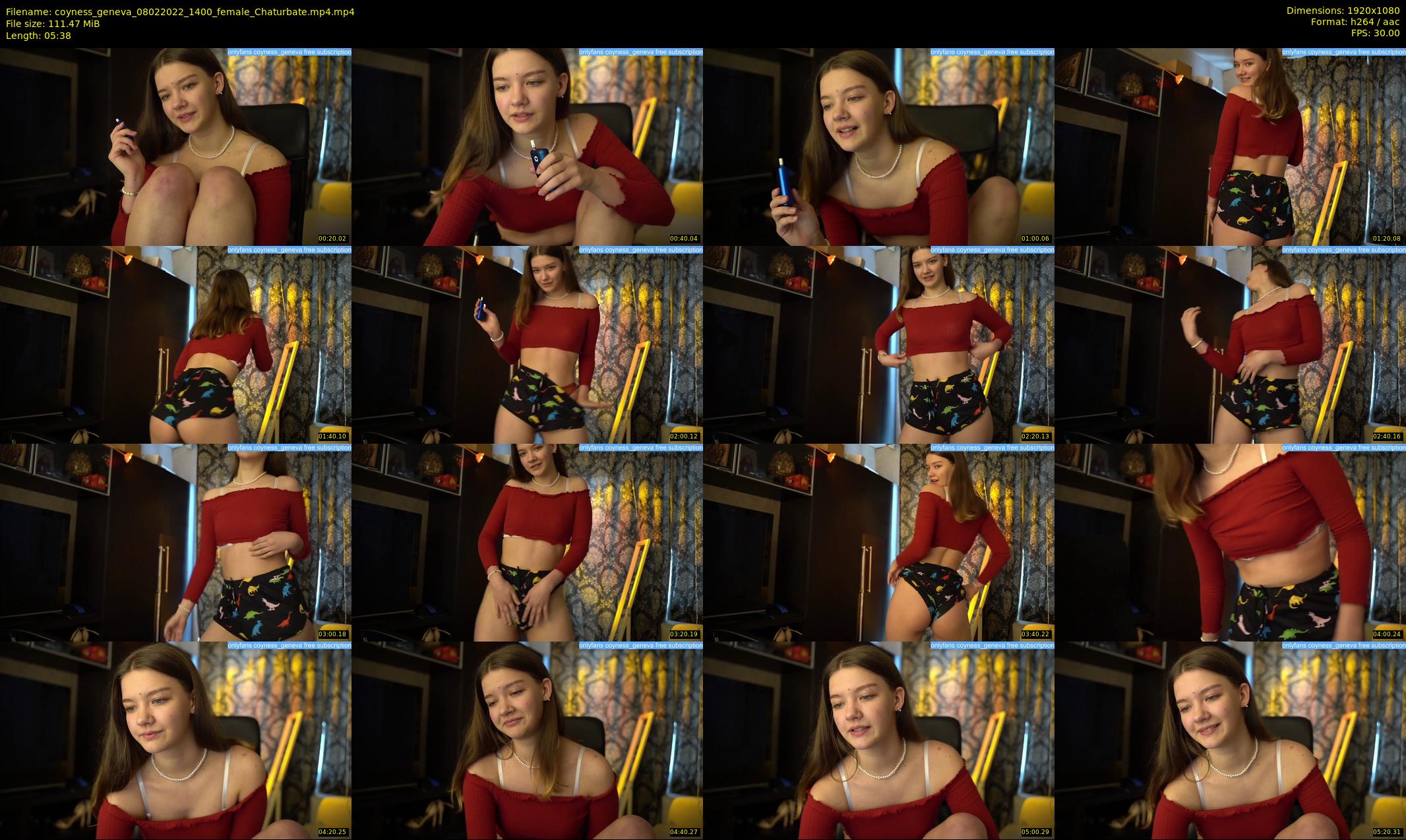 coyness_geneva — 6 minute Chaturbate female cam show recording, 1080p, Feb 8, 2022