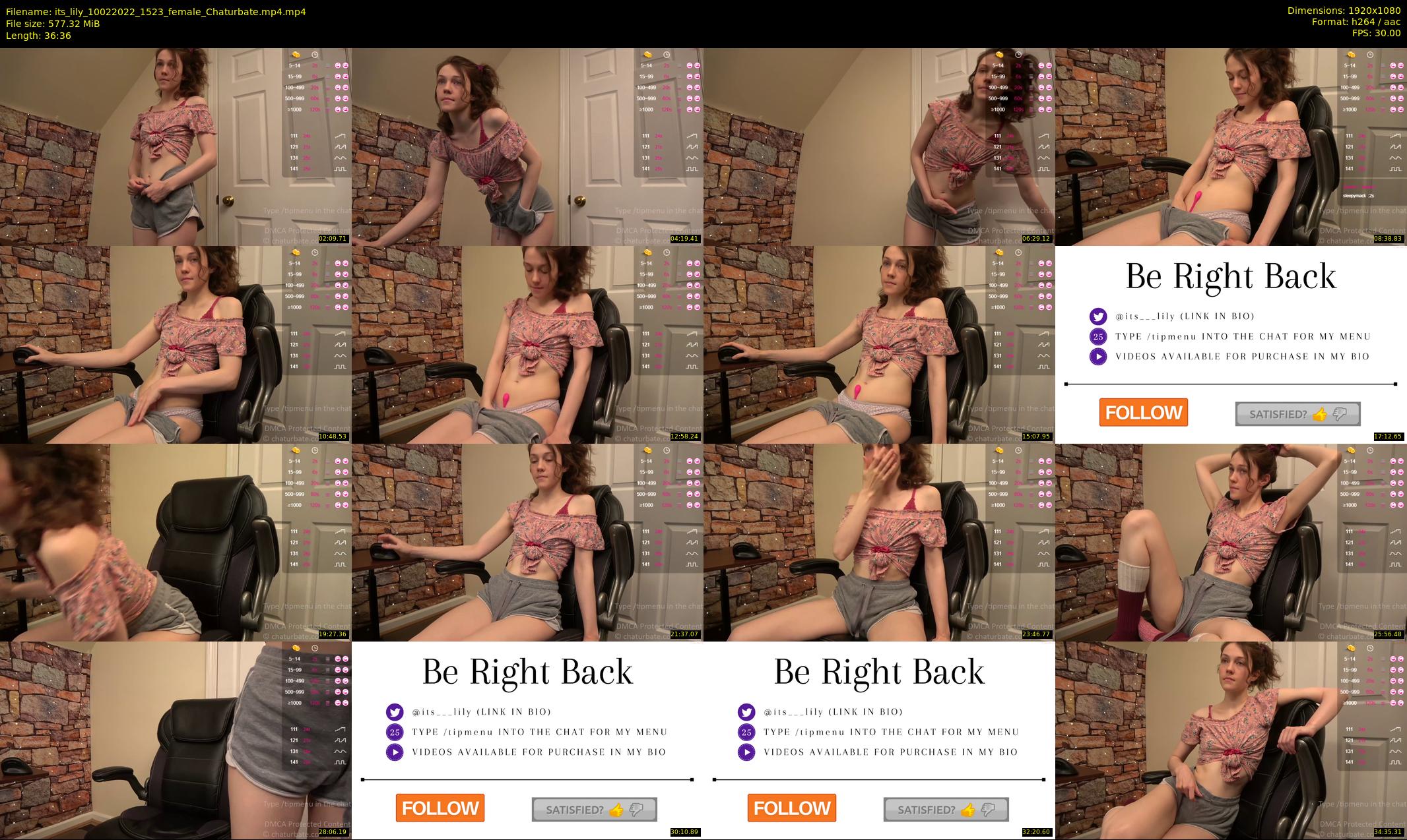 its_lily — 37 minute Chaturbate female cam show recording, 1080p, Feb 10, 2022