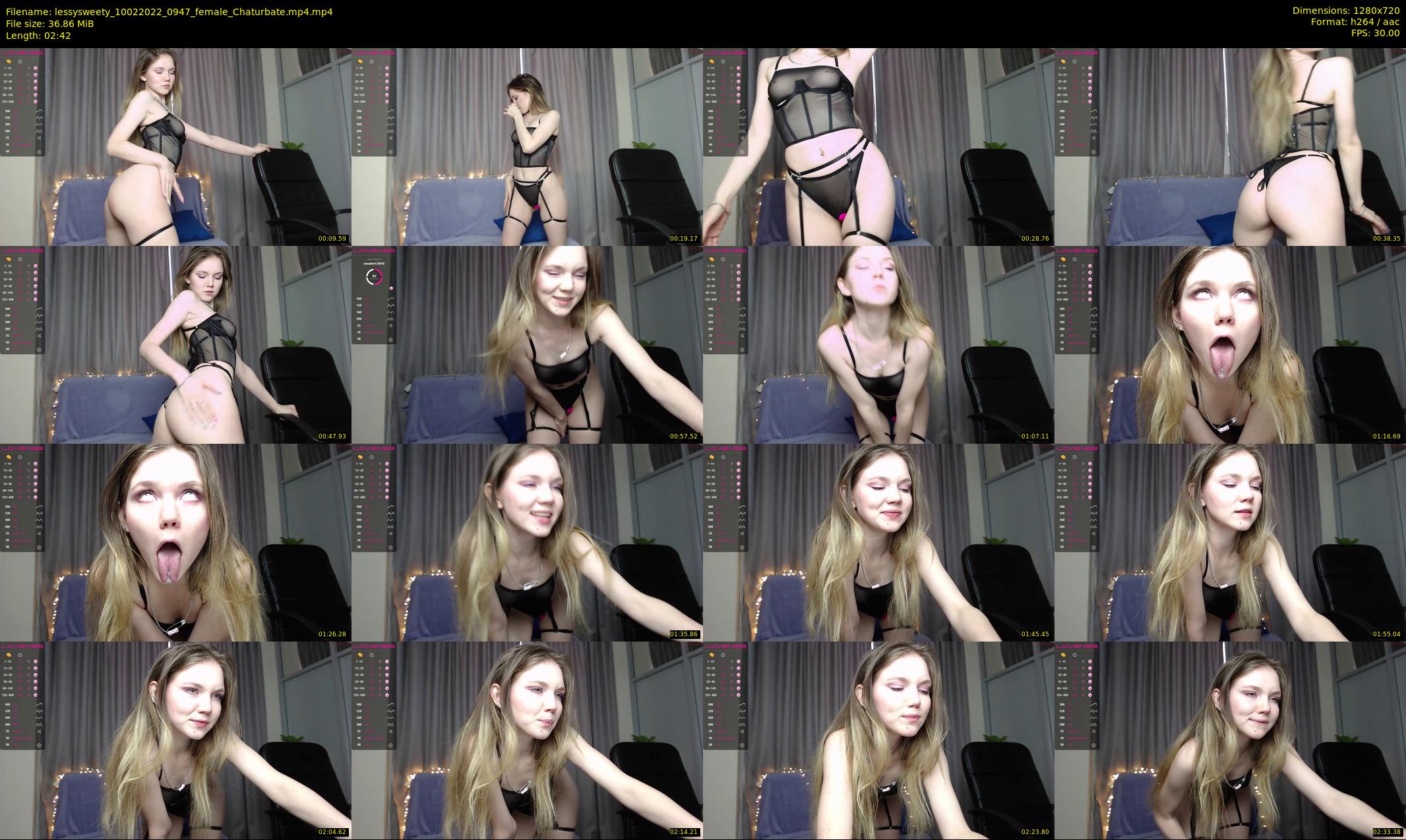 lessysweety — 3 minute Chaturbate female cam show recording, 720p, Feb 10, 2022