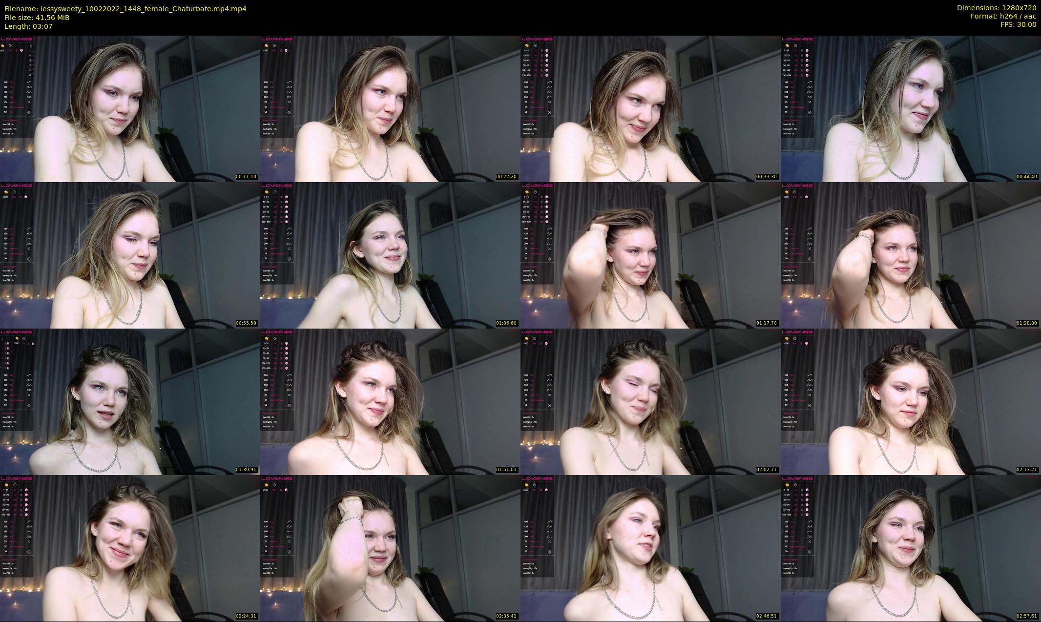 lessysweety — 4 minute Chaturbate female cam show recording, 720p, Feb 10, 2022