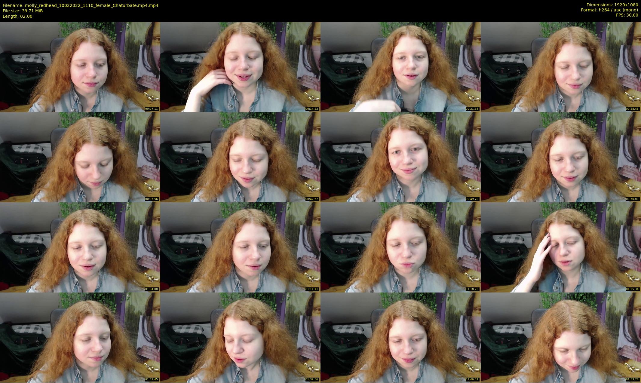 molly_redhead — 2 minute Chaturbate female cam show recording, 1080p, Feb 10, 2022