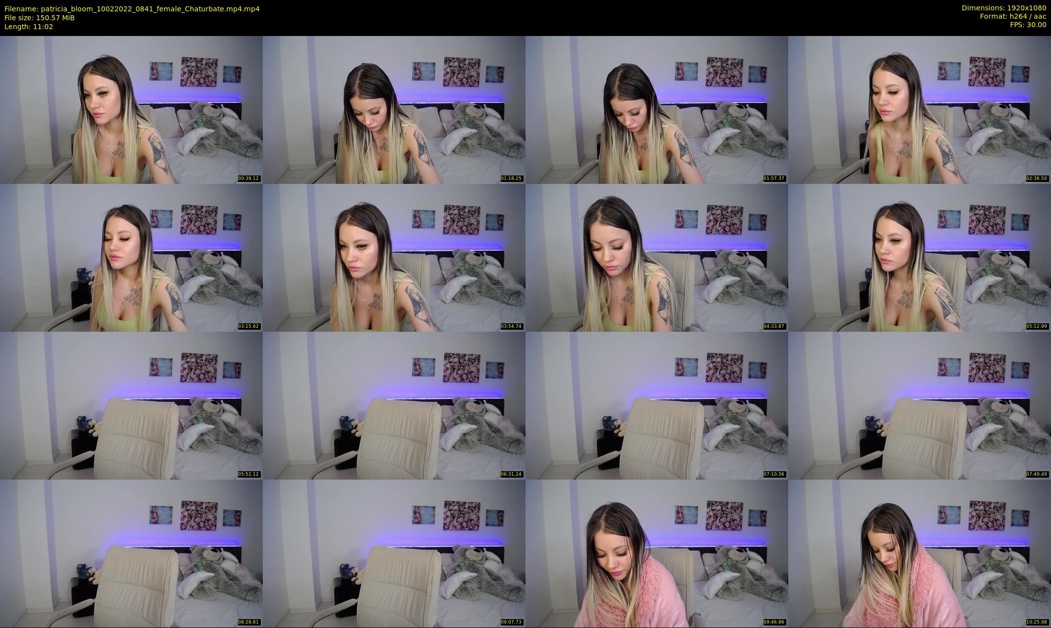 patricia_bloom — 12 minute Chaturbate female cam show recording, 1080p, Feb 10, 2022