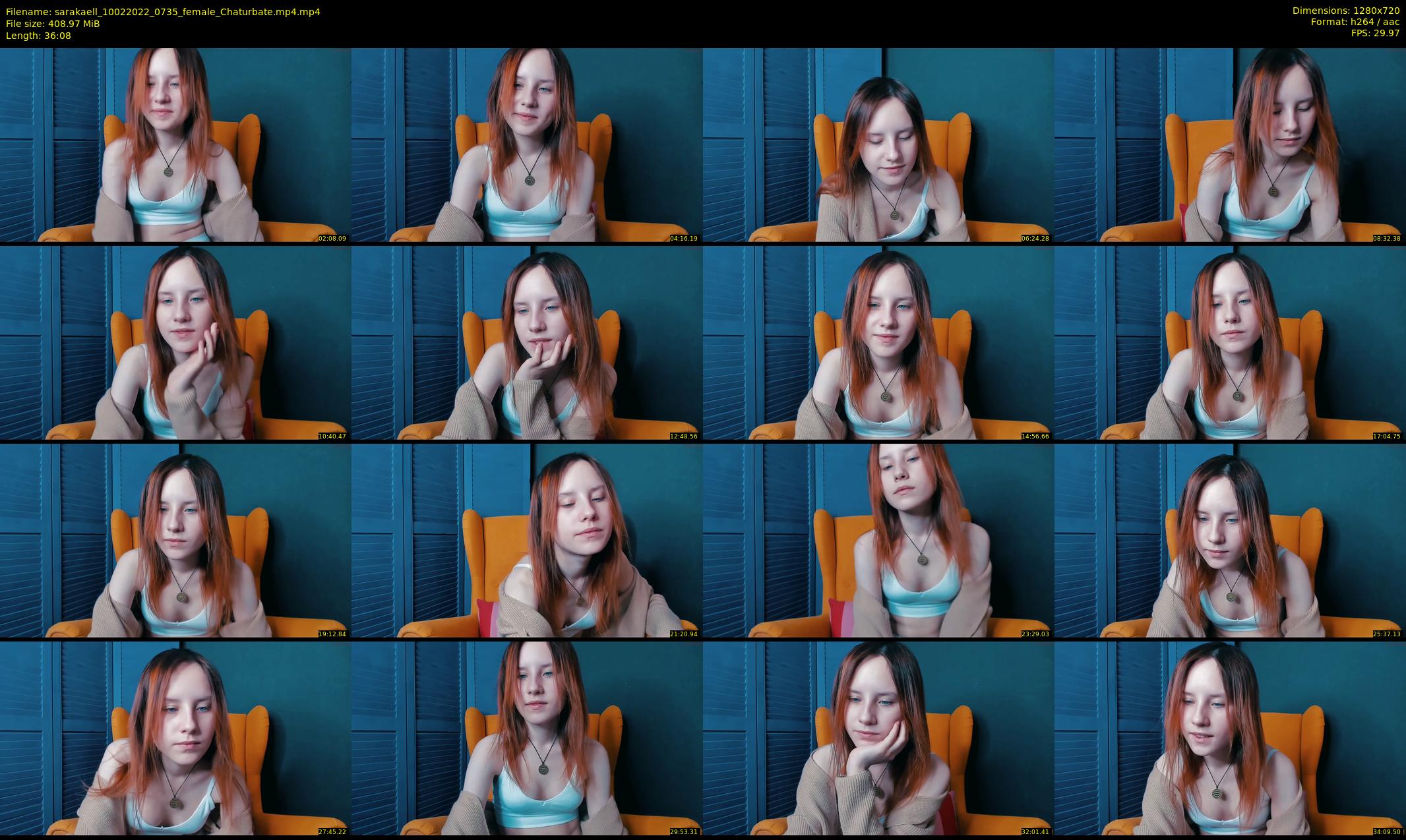 sarakaell — 37 minute Chaturbate female cam show recording, 720p, Feb 10, 2022