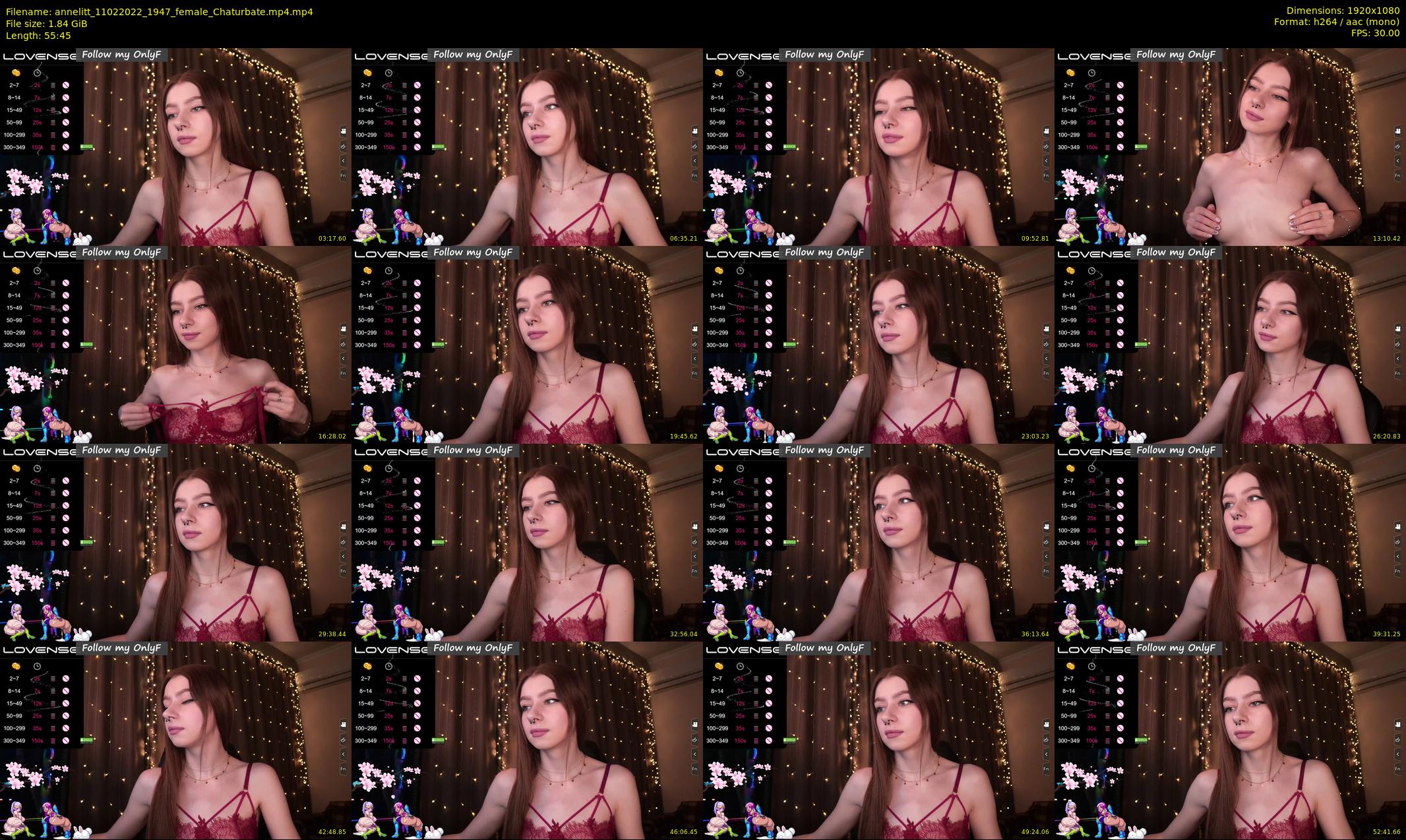 annelitt — 56 minute Chaturbate female cam show recording, 1080p, Feb 11, 2022