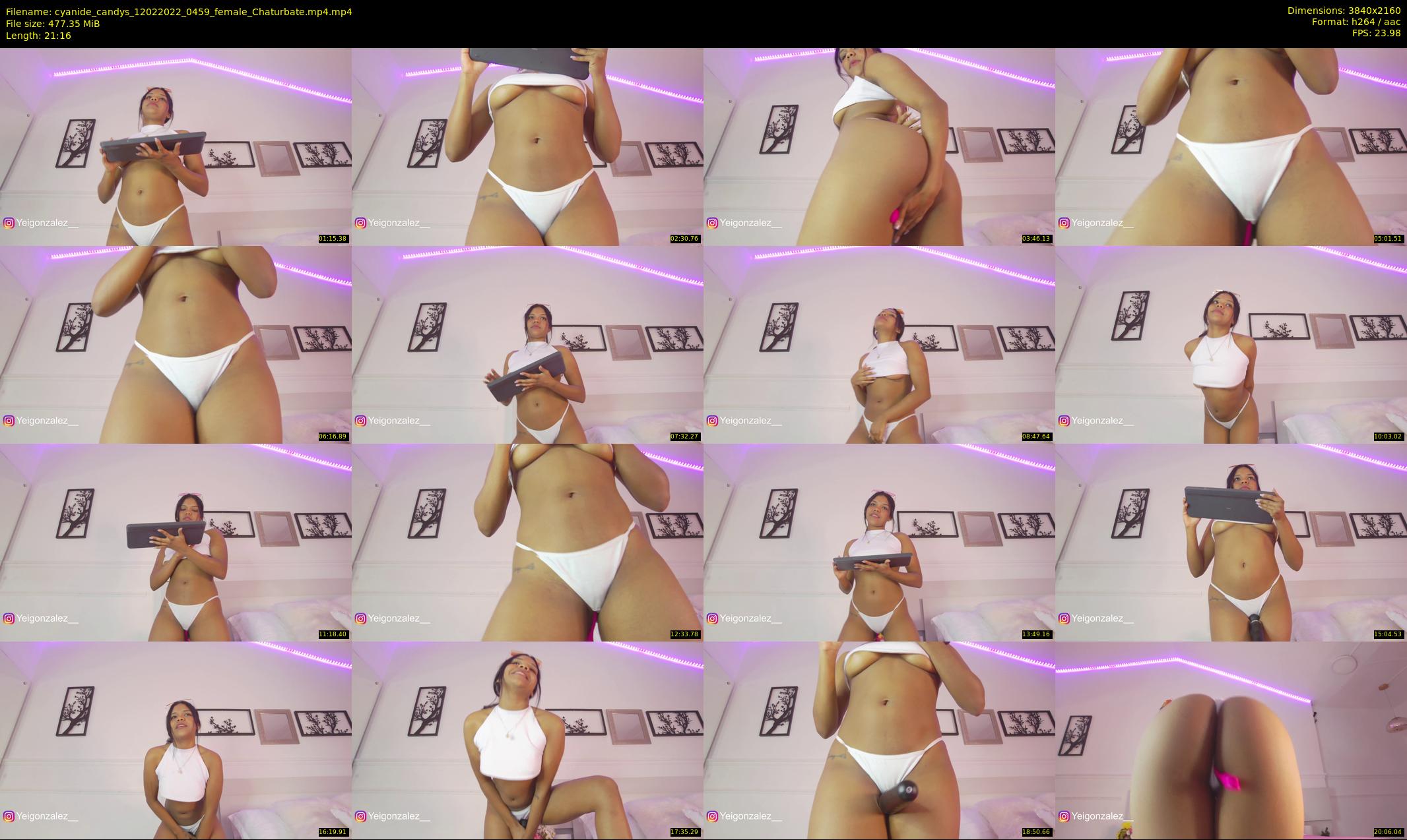 cyanide_candys — 22 minute Chaturbate female cam show recording, 4K, Feb 12, 2022