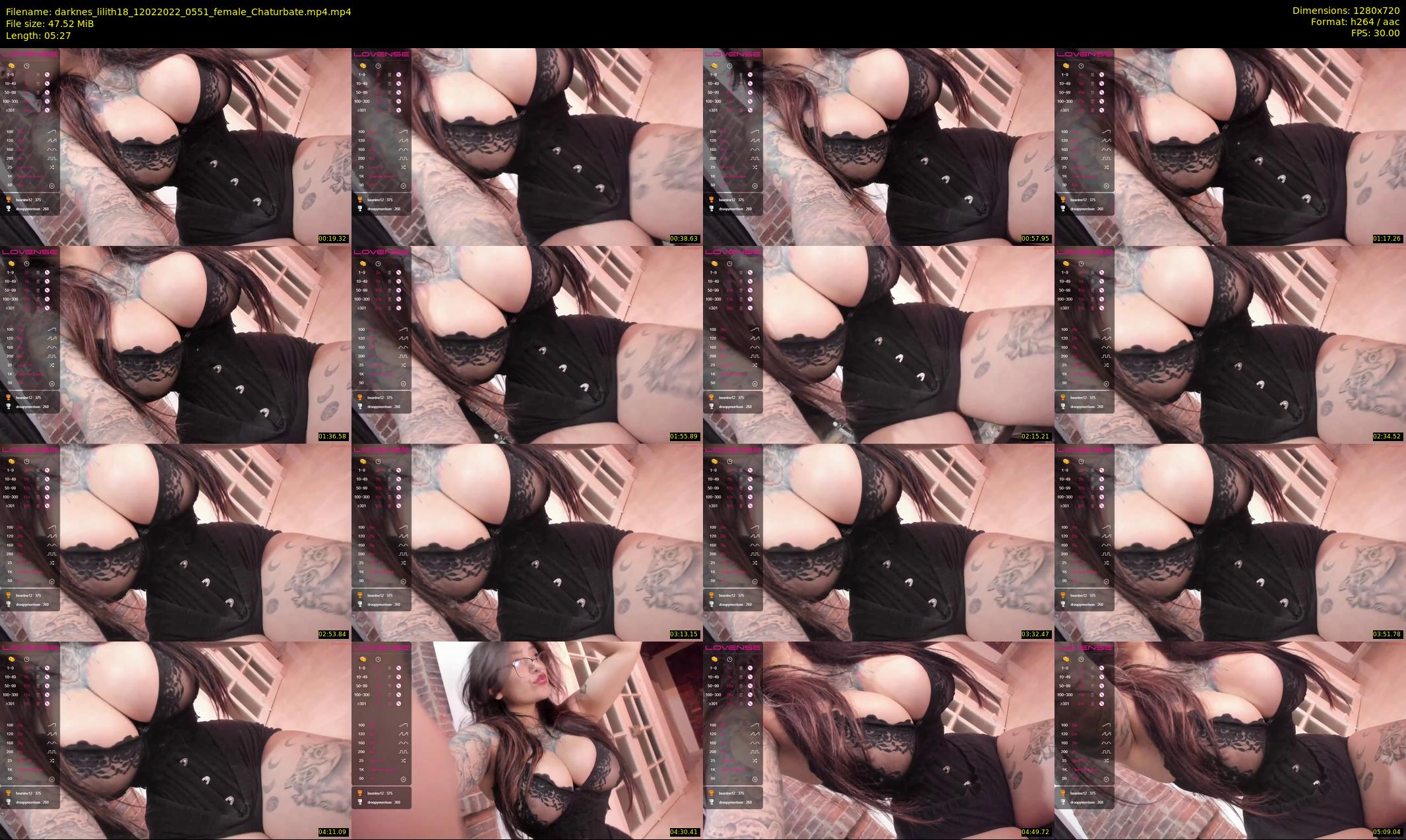 darknes_lilith18 — 6 minute Chaturbate female cam show recording, 720p, Feb 12, 2022