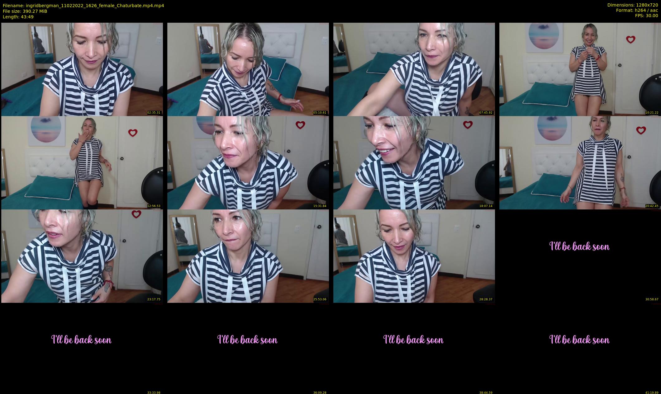 ingridbergman — 44 minute Chaturbate female cam show recording, 720p, Feb 11, 2022