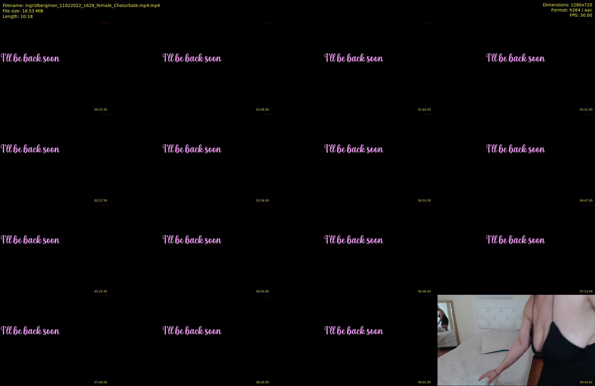 ingridbergman — 11 minute Chaturbate female cam show recording, 720p, Feb 11, 2022