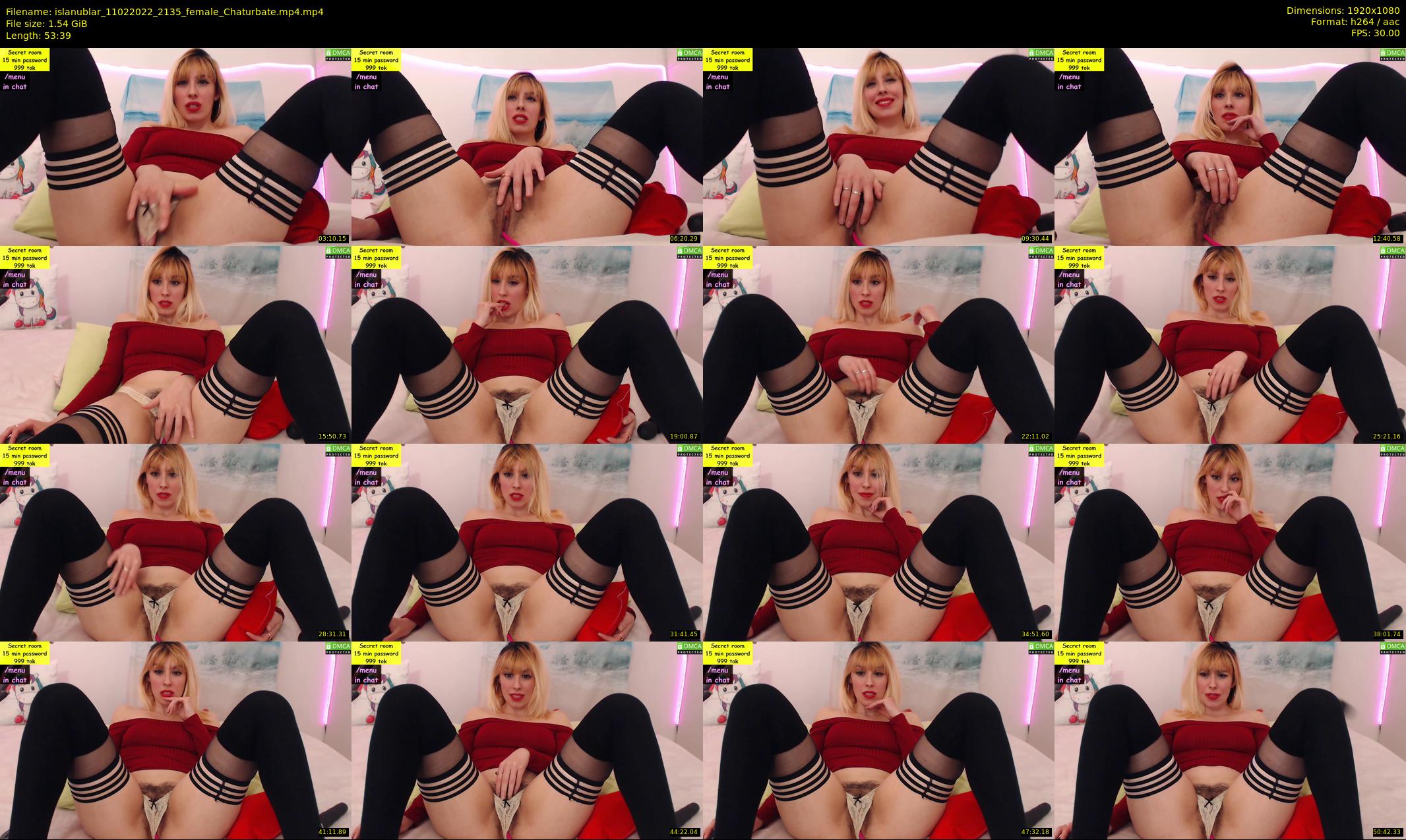 islanublar — 54 minute Chaturbate female cam show recording, 1080p, Feb 11, 2022