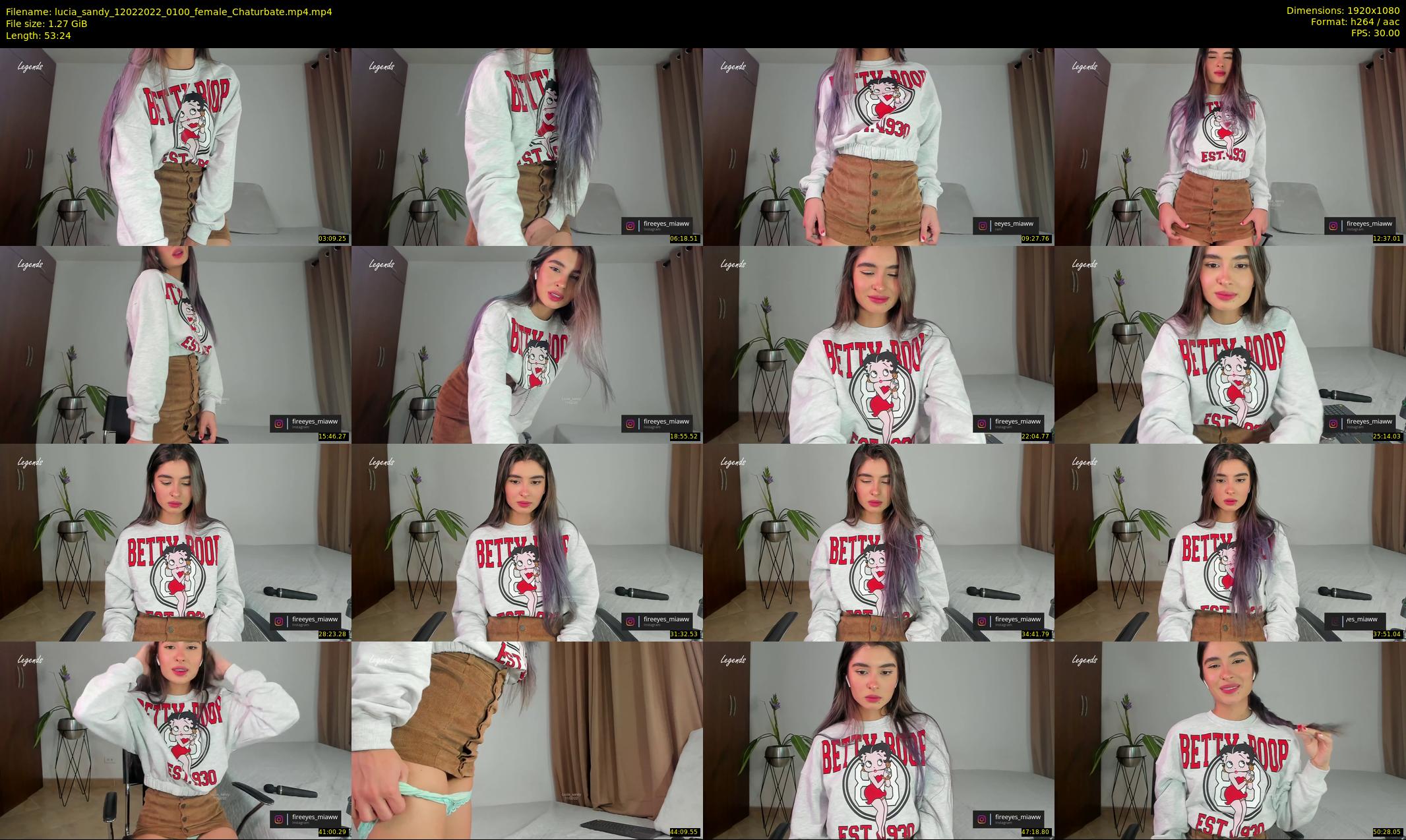 lucia_sandy — 54 minute Chaturbate female cam show recording, 1080p, Feb 12, 2022