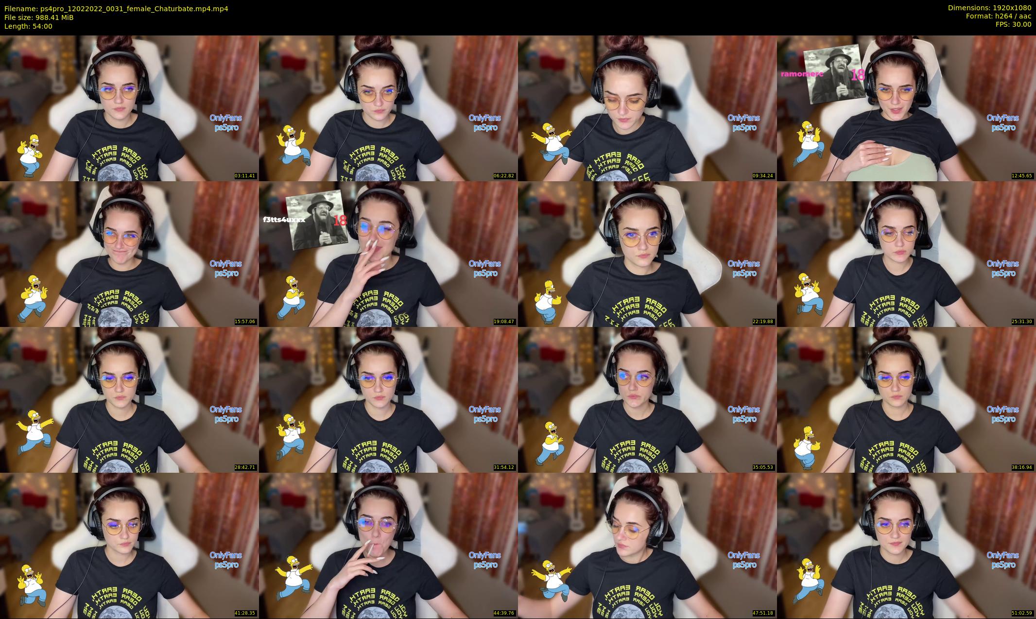 ps4pro — 54 minute Chaturbate female cam show recording, 1080p, Feb 12, 2022