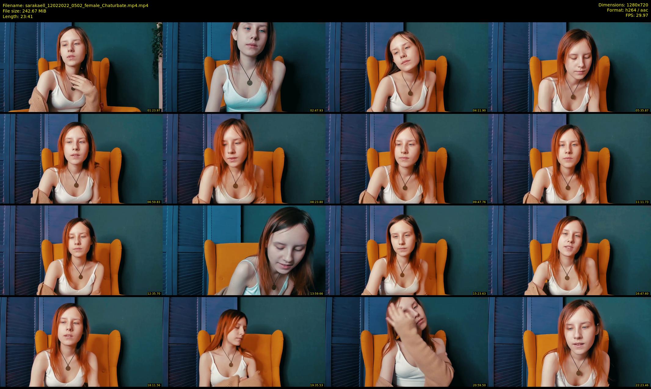 sarakaell — 24 minute Chaturbate female cam show recording, 720p, Feb 12, 2022