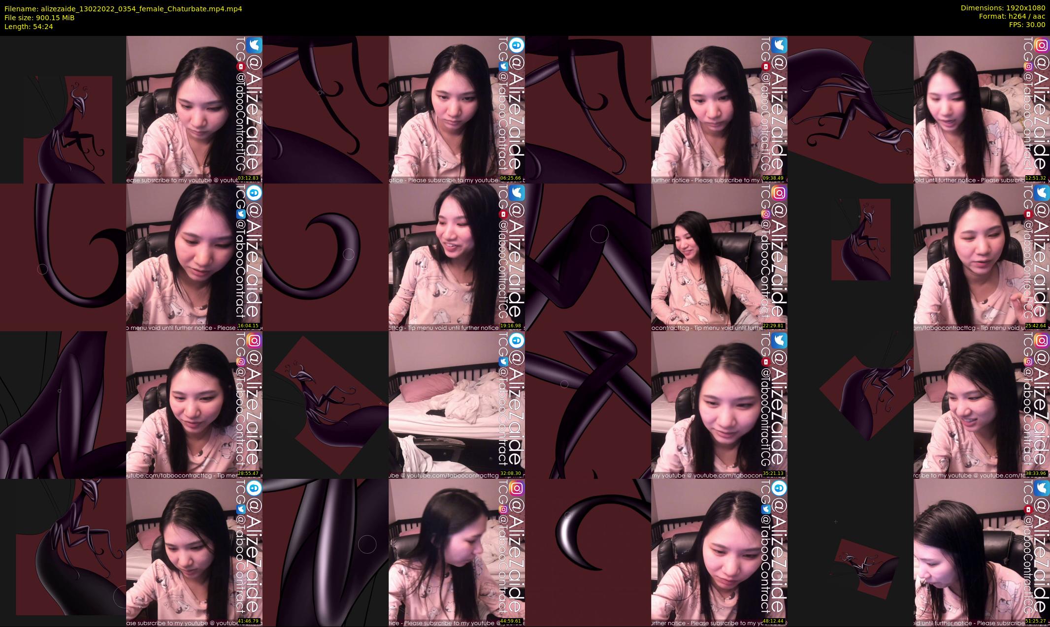 alizezaide — 55 minute Chaturbate female cam show recording, 1080p, Feb 13, 2022