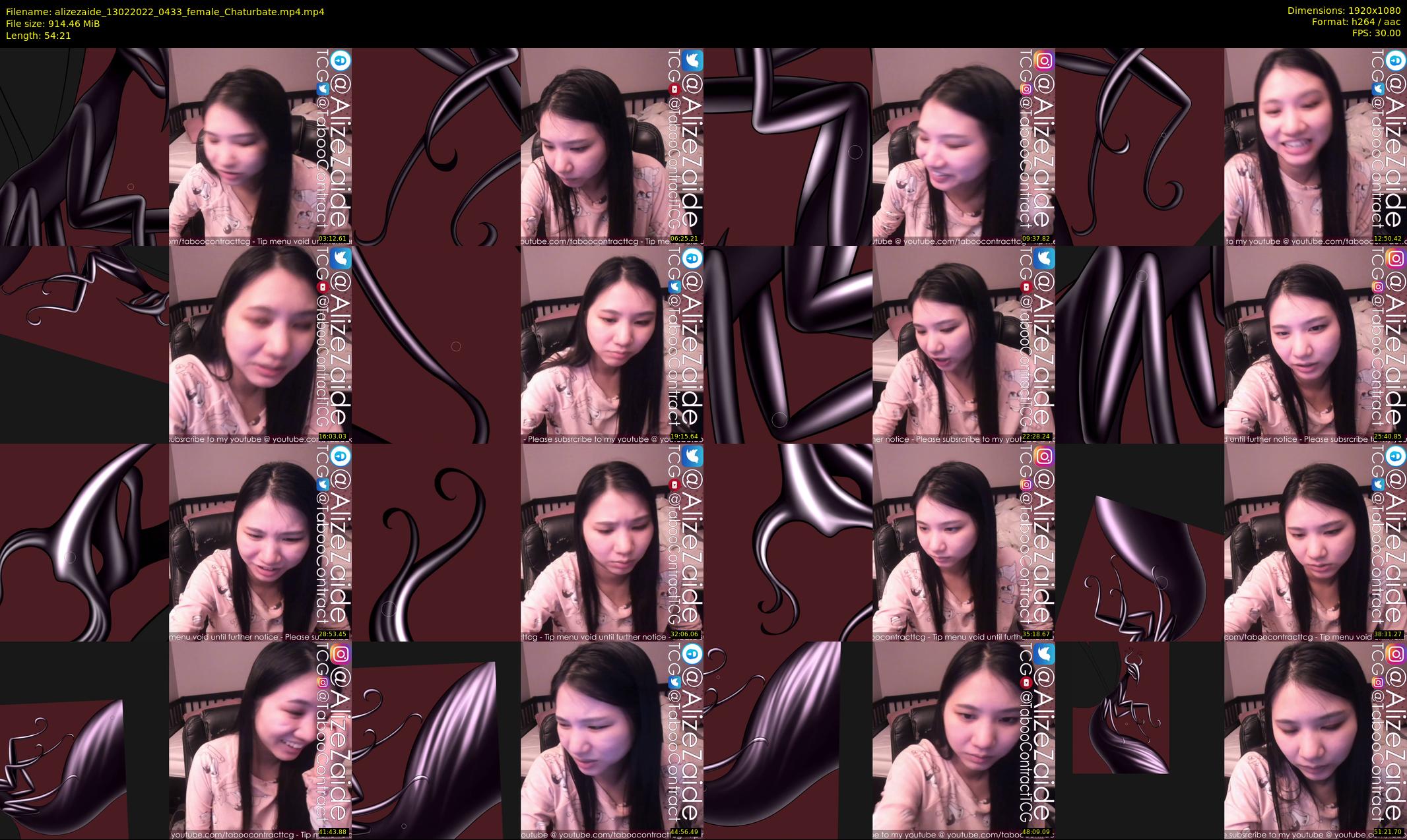 alizezaide — 55 minute Chaturbate female cam show recording, 1080p, Feb 13, 2022