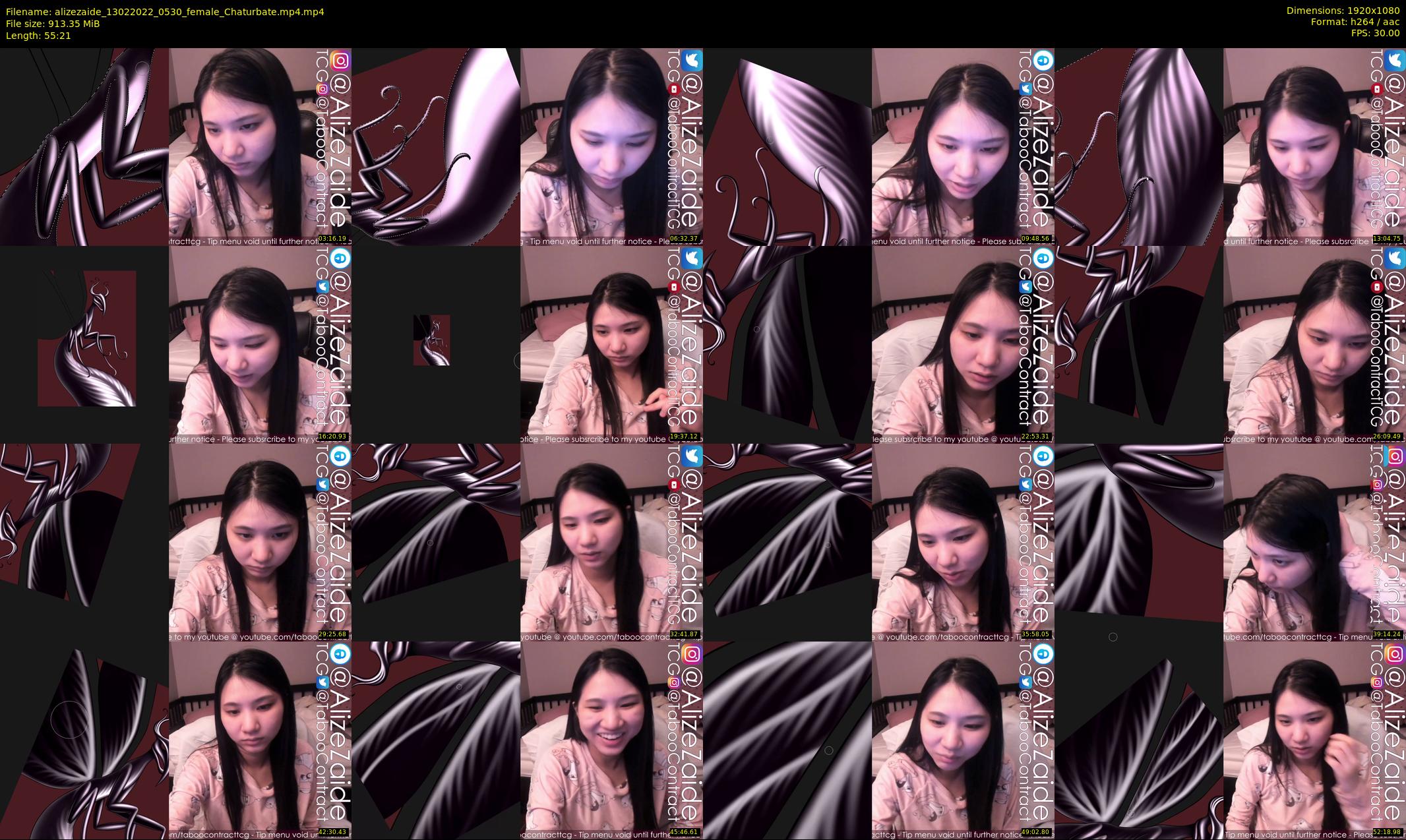 alizezaide — 56 minute Chaturbate female cam show recording, 1080p, Feb 13, 2022