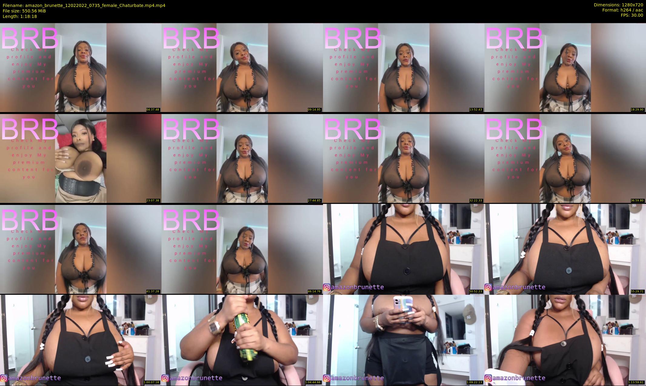 amazon_brunette — 79 minute Chaturbate female cam show recording, 720p, Feb 12, 2022