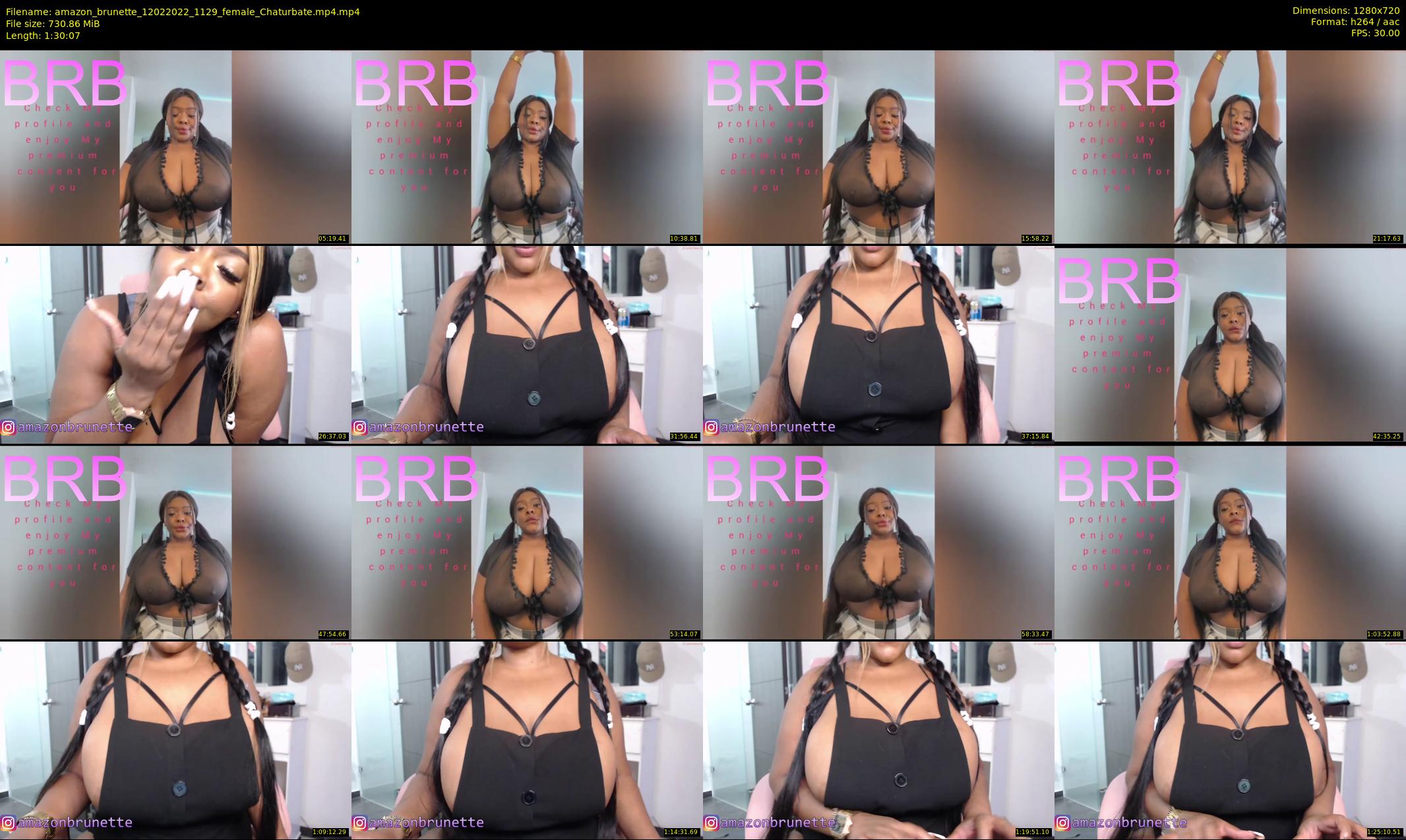 amazon_brunette — 91 minute Chaturbate female cam show recording, 720p, Feb 12, 2022