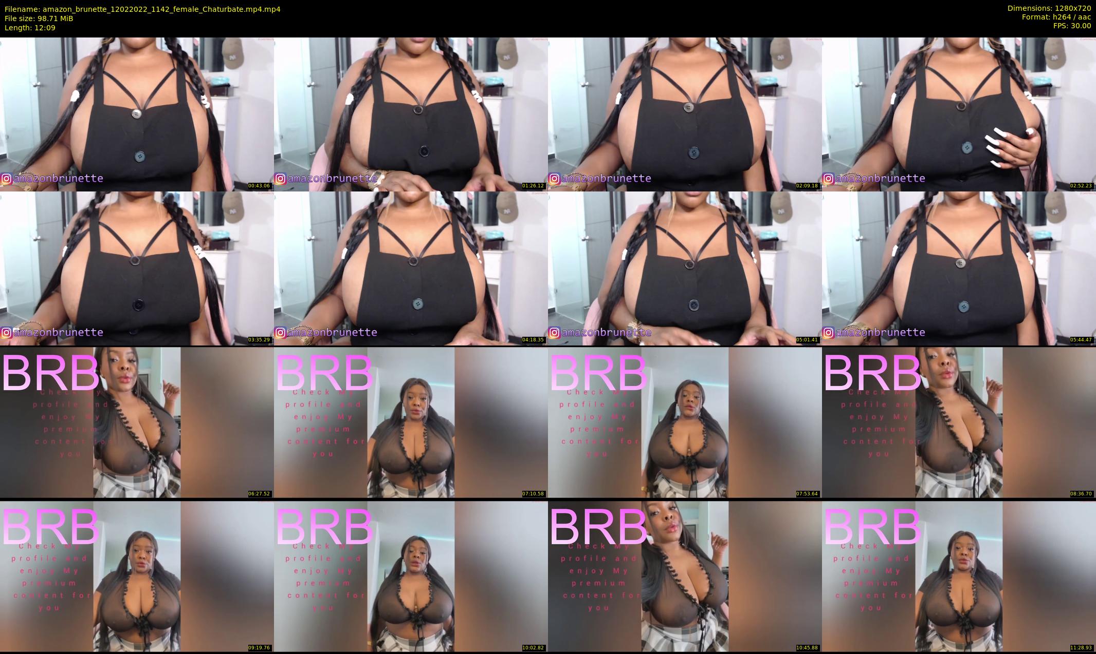 amazon_brunette — 13 minute Chaturbate female cam show recording, 720p, Feb 12, 2022