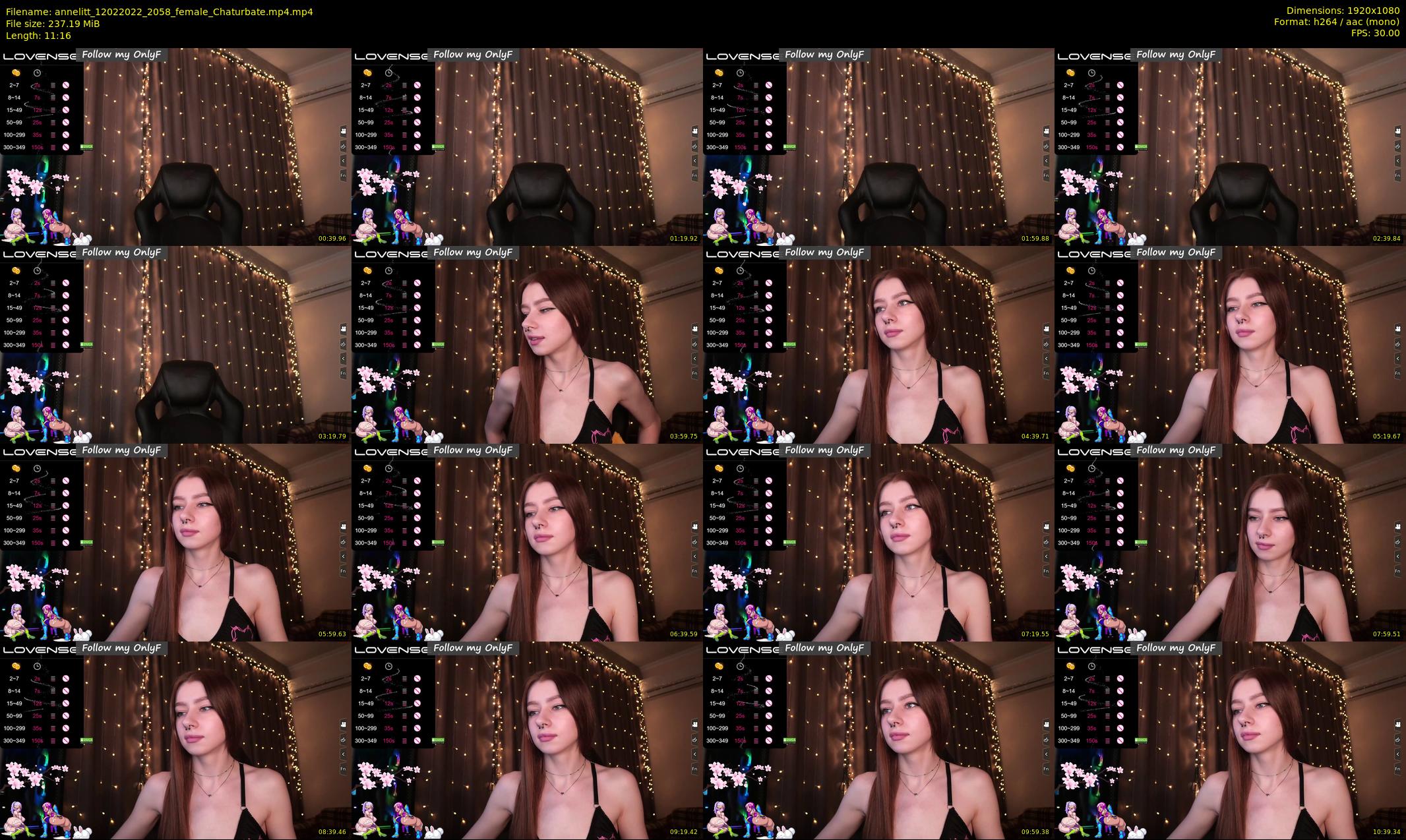 annelitt — 12 minute Chaturbate female cam show recording, 1080p, Feb 12, 2022