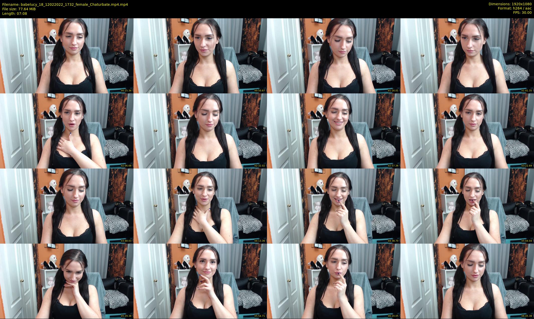 babelucy_18 — 8 minute Chaturbate female cam show recording, 1080p, Feb 12, 2022