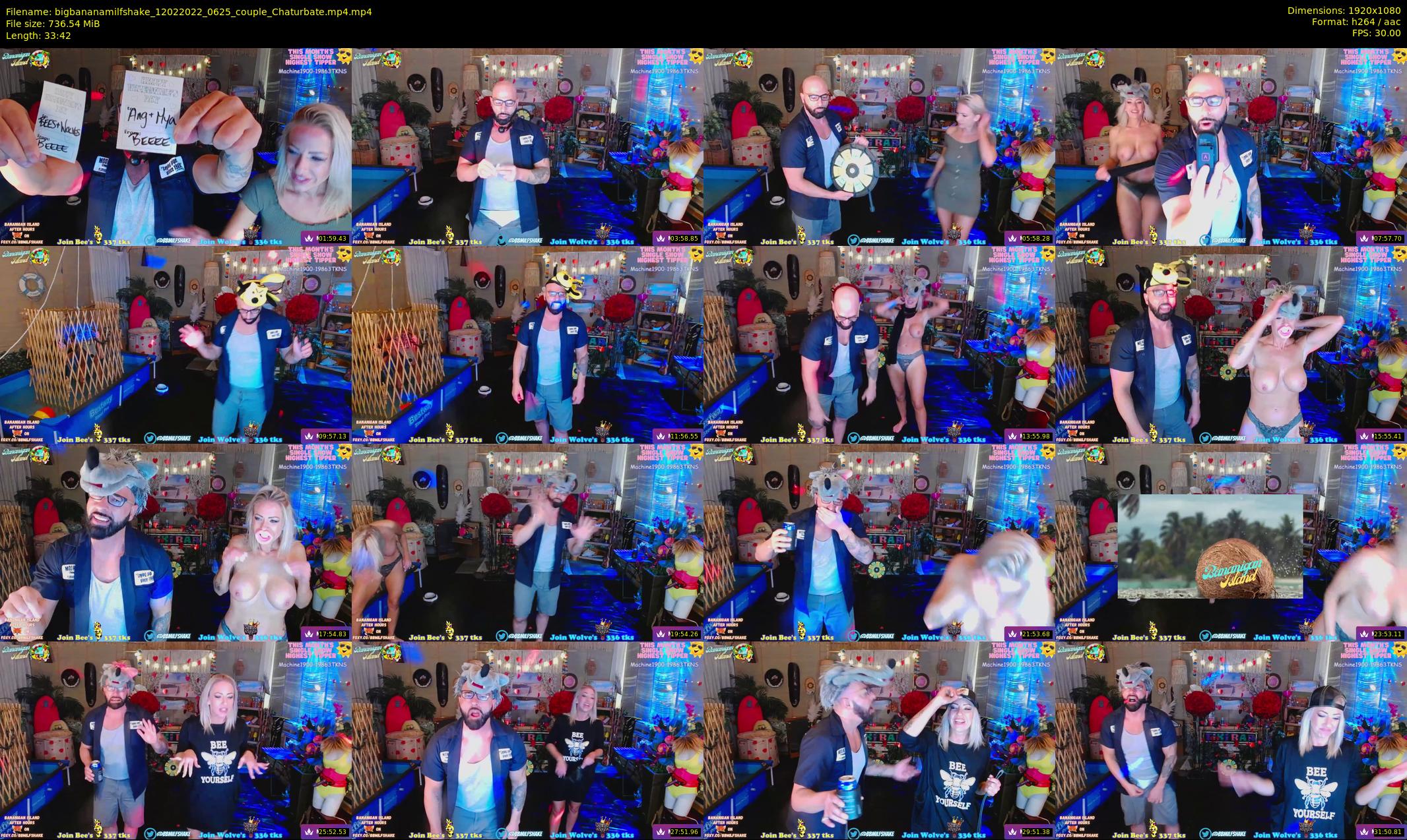bigbananamilfshake — 34 minute Chaturbate couple cam show recording, 1080p, Feb 12, 2022