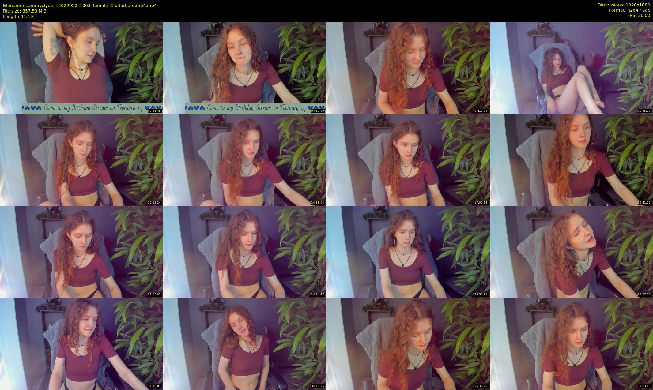 cammyclyde — 42 minute Chaturbate female cam show recording, 1080p, Feb 12, 2022