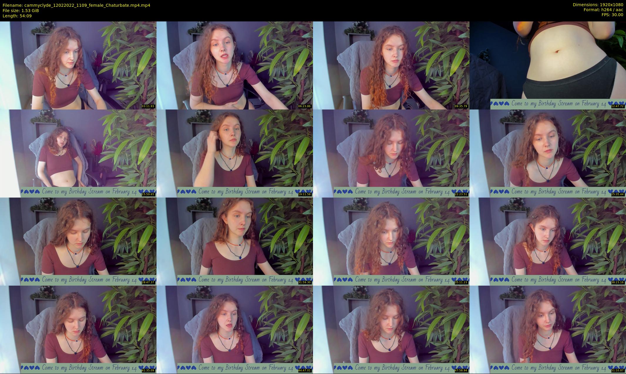 cammyclyde — 55 minute Chaturbate female cam show recording, 1080p, Feb 12, 2022