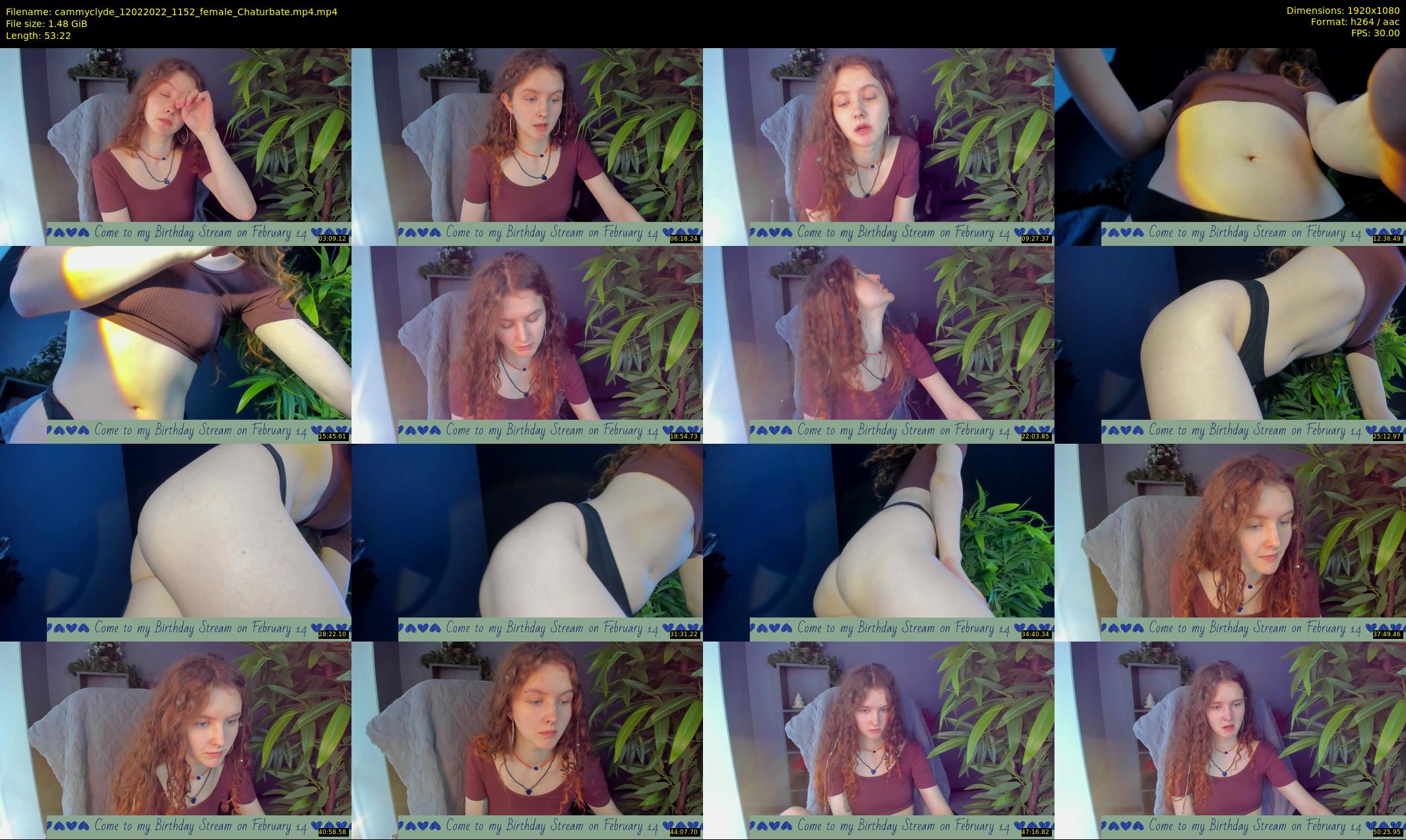 cammyclyde — 54 minute Chaturbate female cam show recording, 1080p, Feb 12, 2022