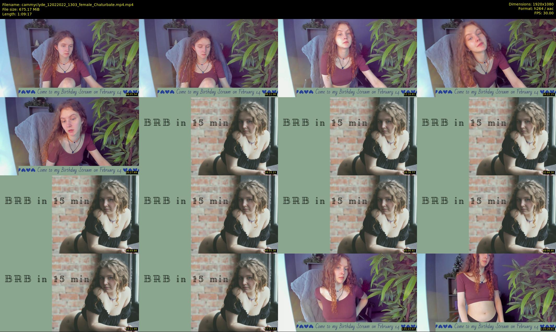 cammyclyde — 70 minute Chaturbate female cam show recording, 1080p, Feb 12, 2022