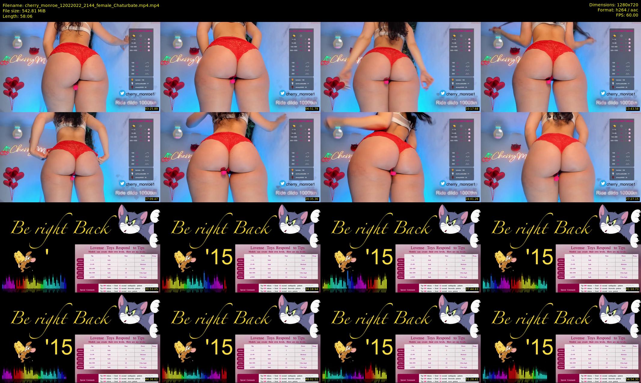 cherry_monroe — 59 minute Chaturbate female cam show recording, 720p, Feb 12, 2022