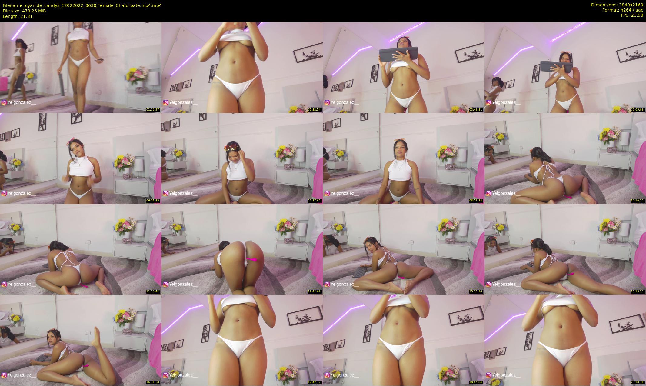 cyanide_candys — 22 minute Chaturbate female cam show recording, 4K, Feb 12, 2022