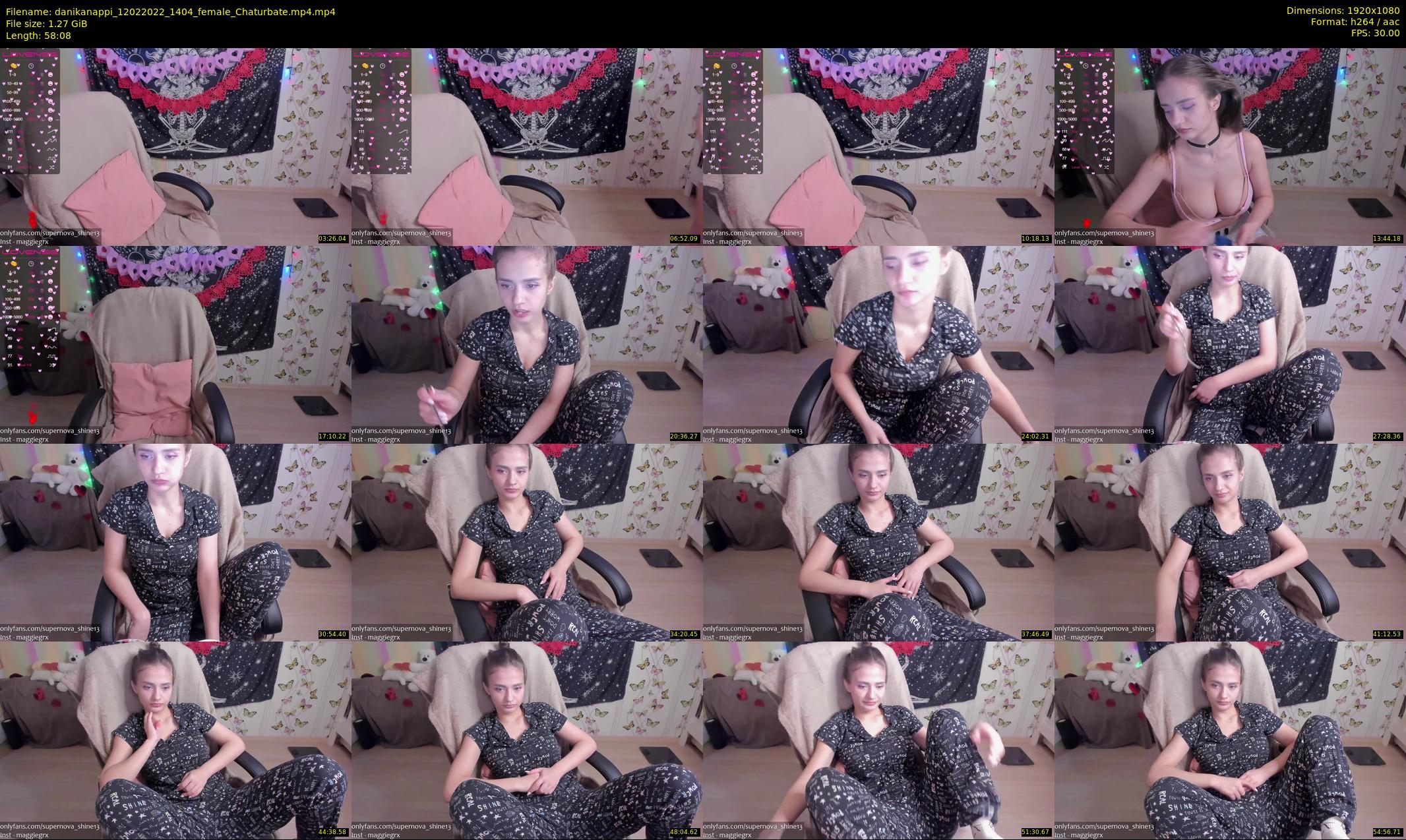 danikanappi — 59 minute Chaturbate female cam show recording, 1080p, Feb 12, 2022