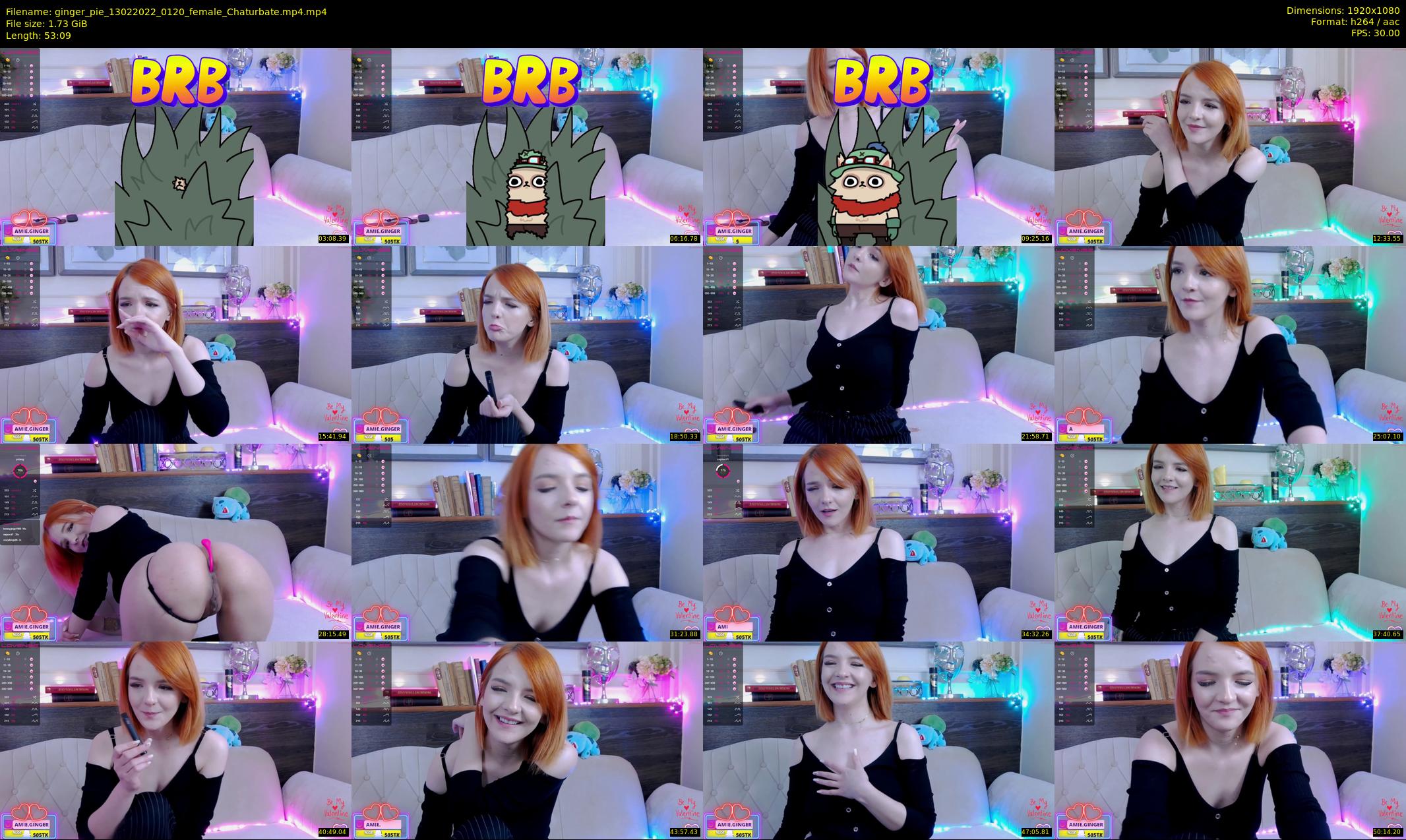 ginger_pie — 54 minute Chaturbate female cam show recording, 1080p, Feb 13, 2022