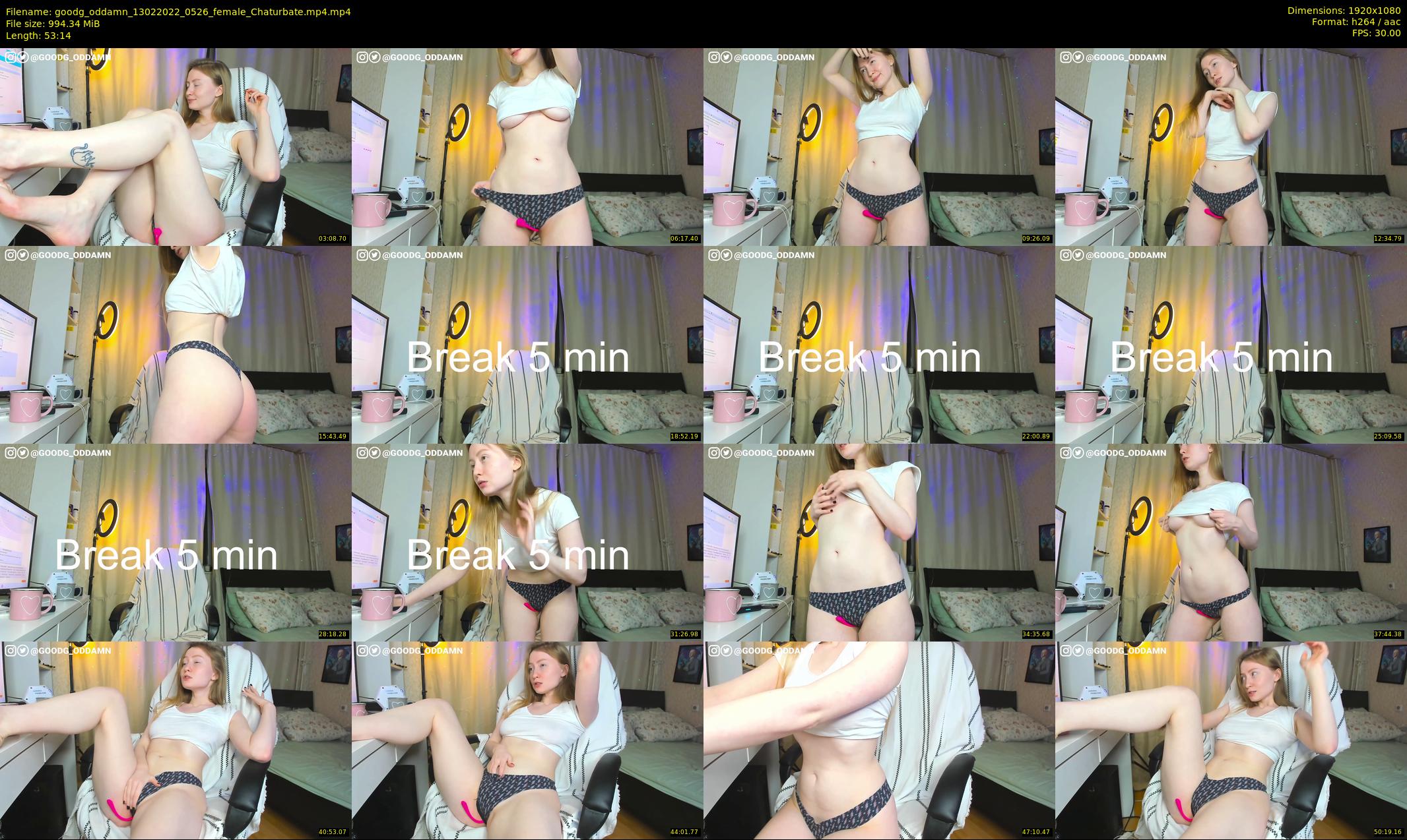 goodg_oddamn — 54 minute Chaturbate female cam show recording, 1080p, Feb 13, 2022