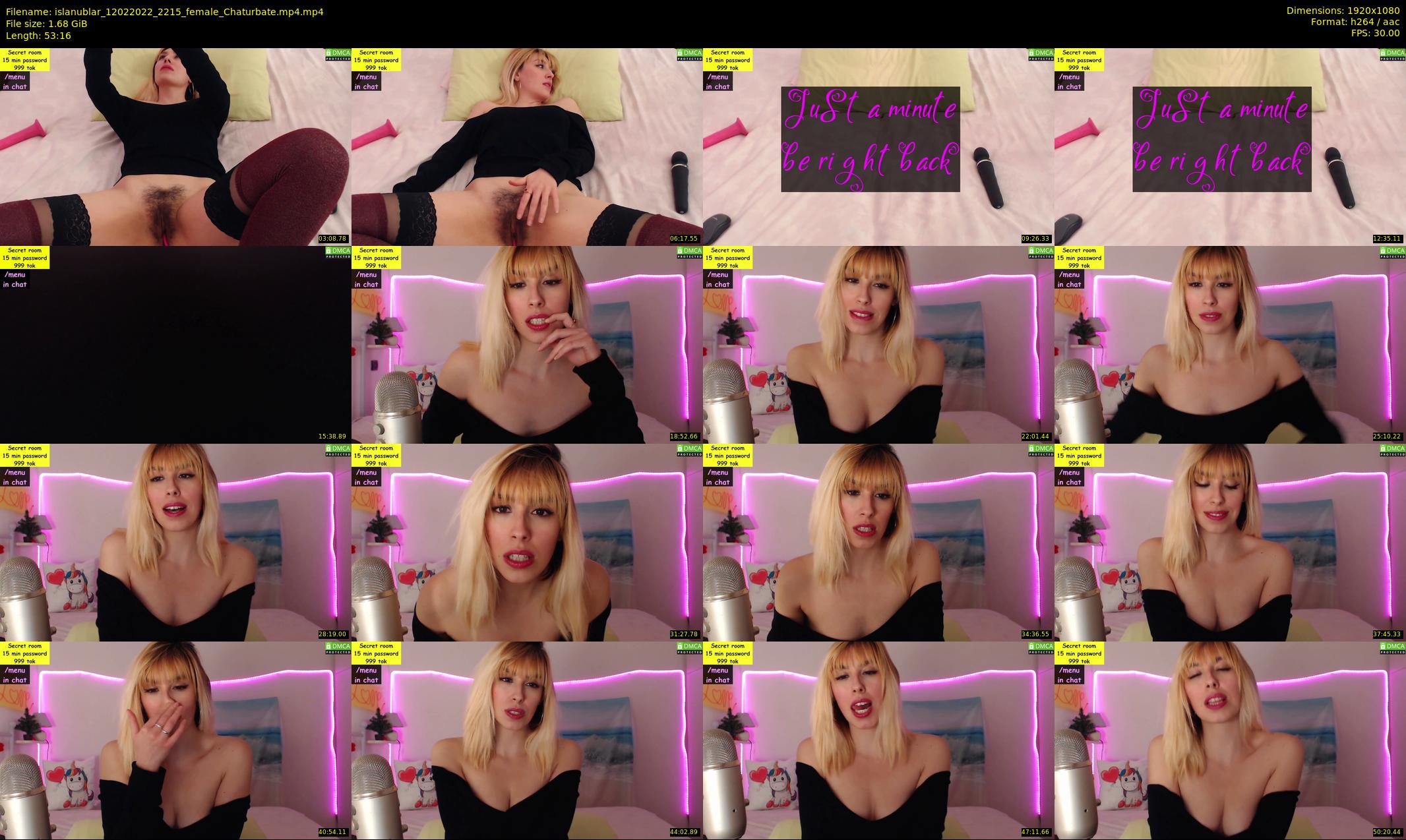 islanublar — 54 minute Chaturbate female cam show recording, 1080p, Feb 12, 2022