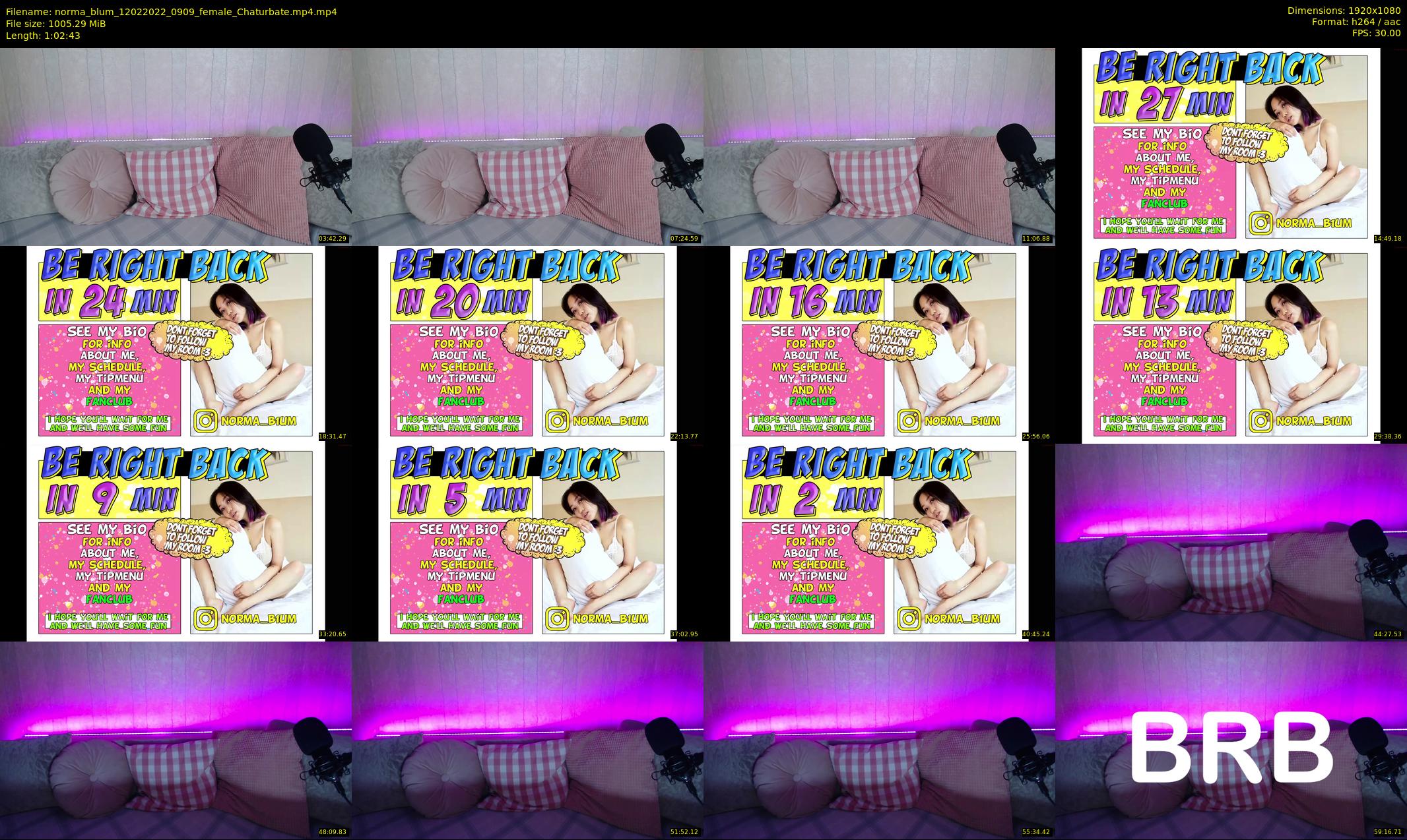 norma_blum — 63 minute Chaturbate female cam show recording, 1080p, Feb 12, 2022