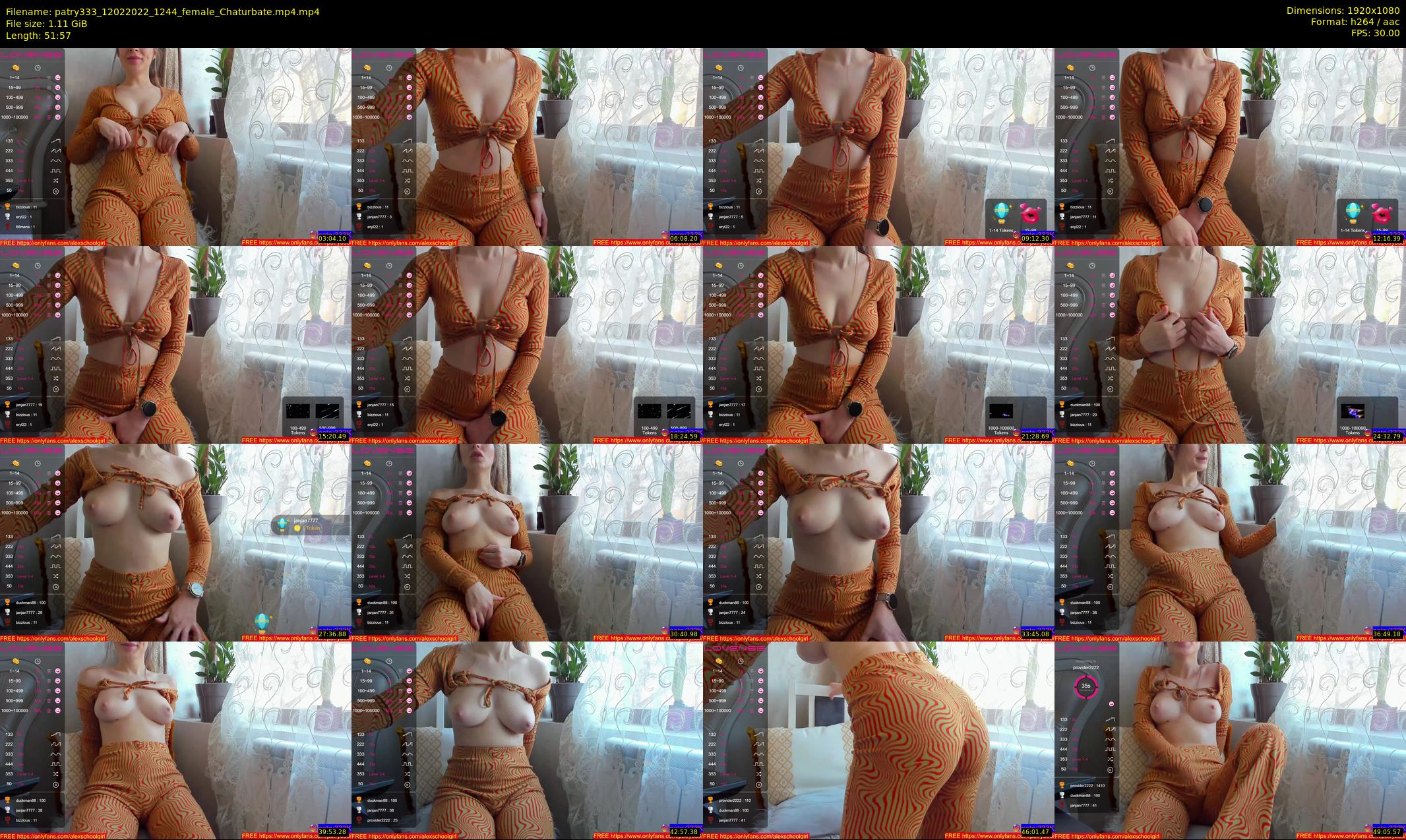 patry333 — 52 minute Chaturbate female cam show recording, 1080p, Feb 12, 2022