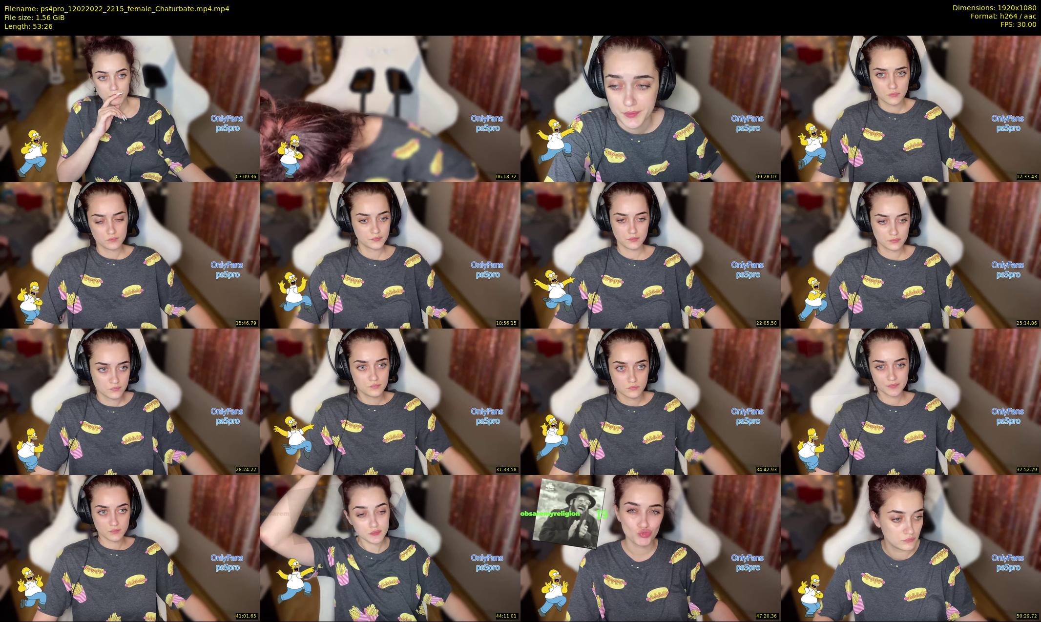 ps4pro — 54 minute Chaturbate female cam show recording, 1080p, Feb 12, 2022