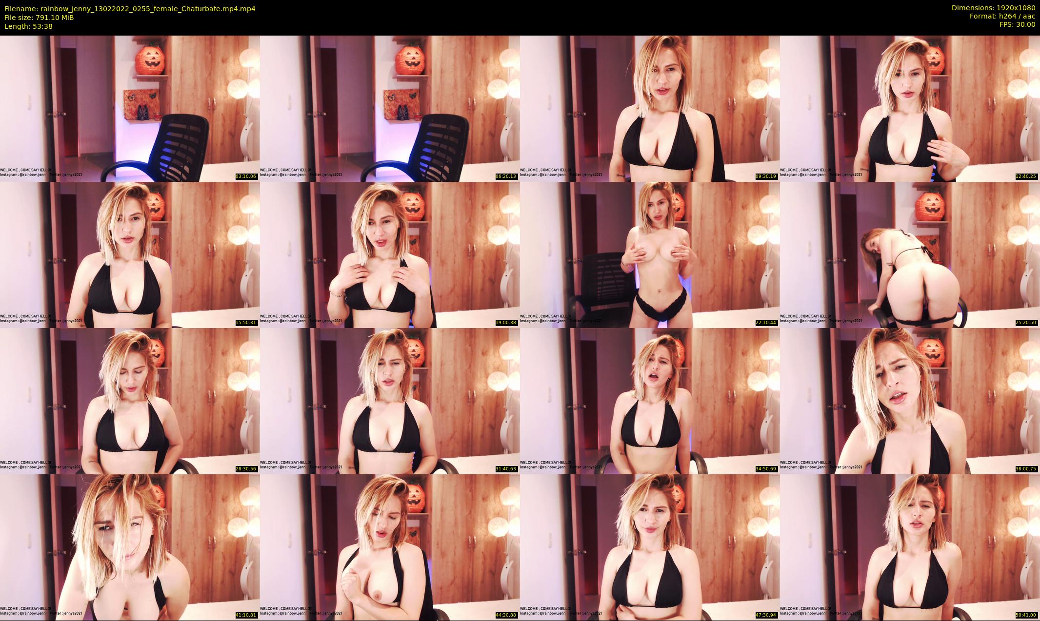 rainbow_jenny — 54 minute Chaturbate female cam show recording, 1080p, Feb 13, 2022