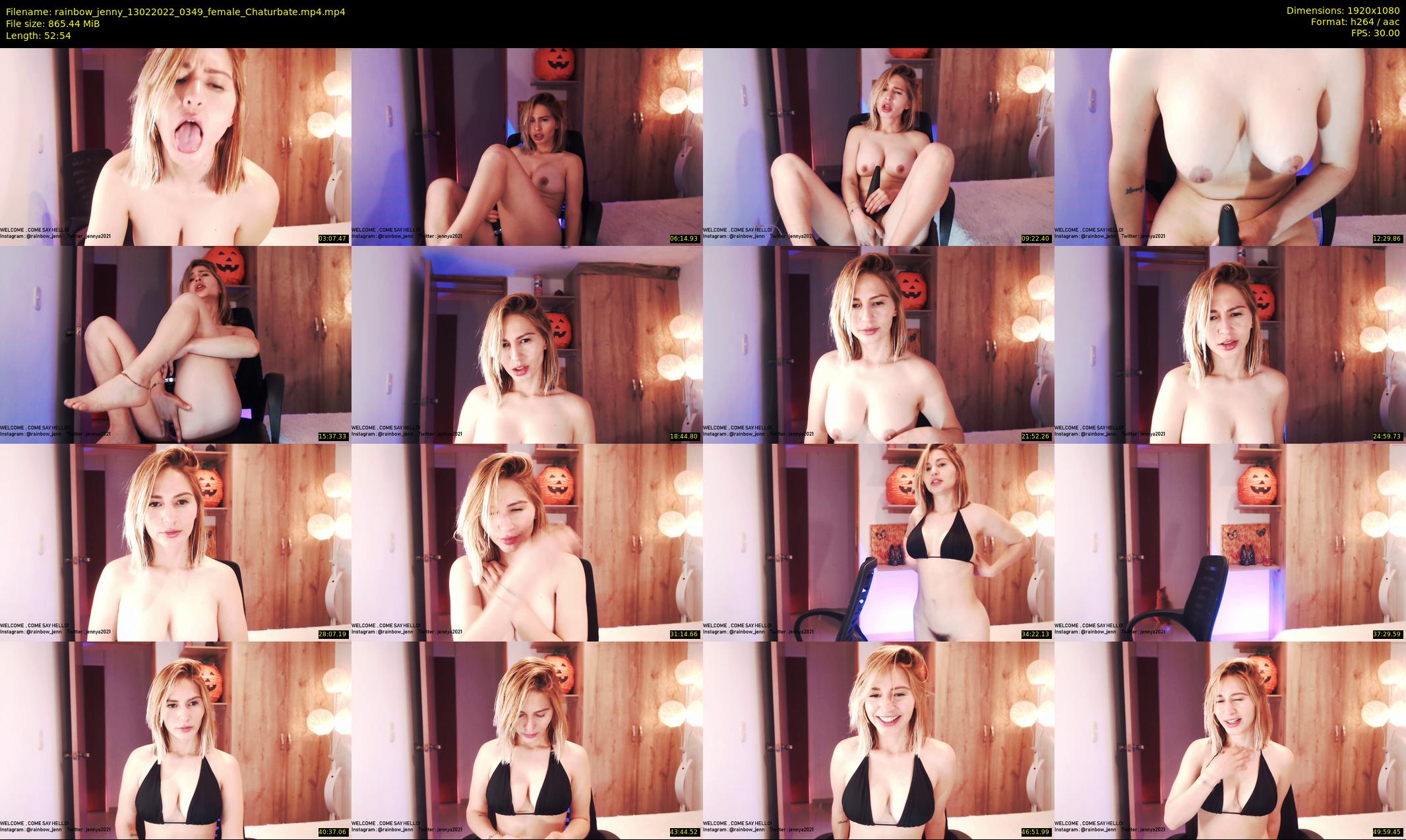 rainbow_jenny — 53 minute Chaturbate female cam show recording, 1080p, Feb 13, 2022