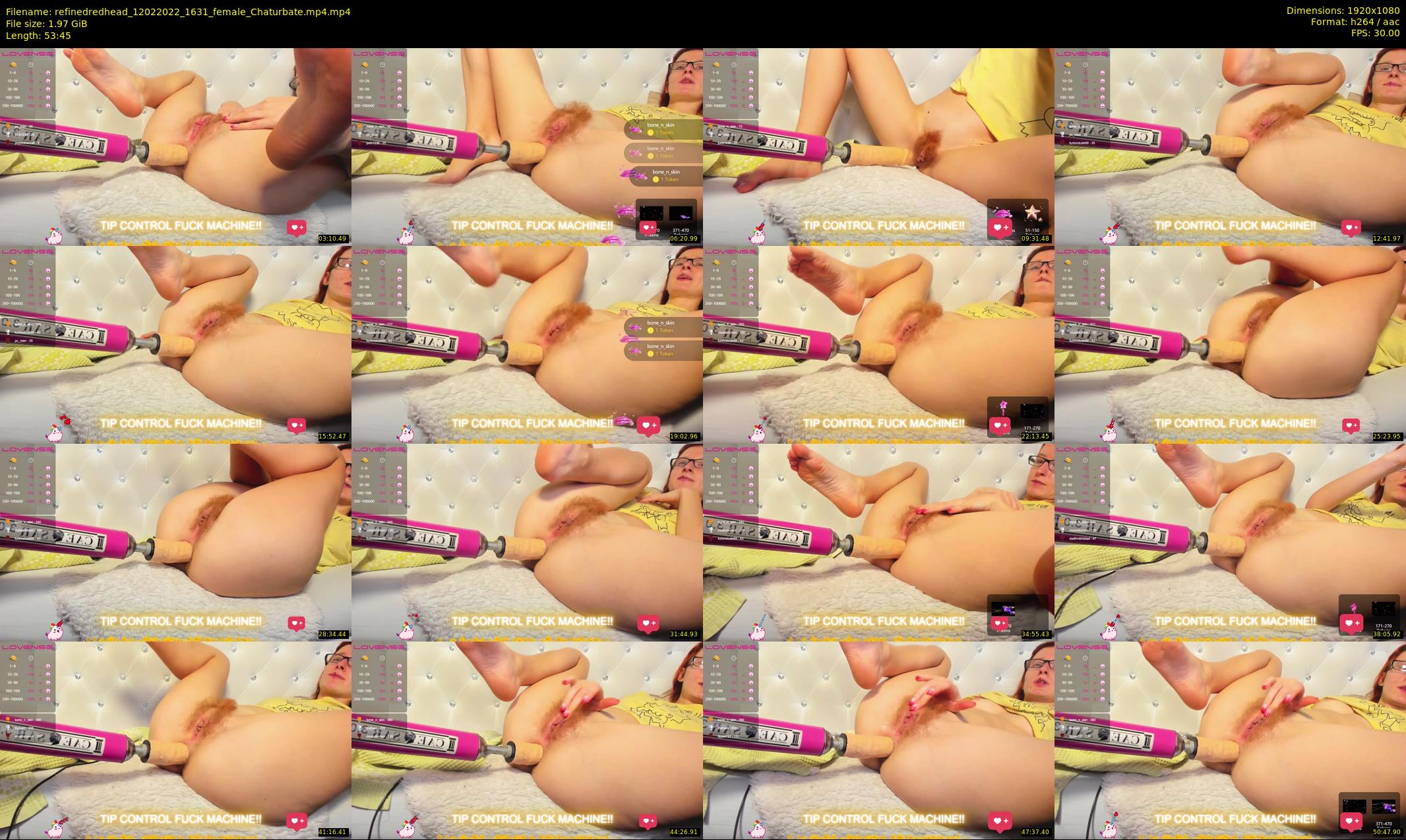 refinedredhead — 54 minute Chaturbate female cam show recording, 1080p, Feb 12, 2022
