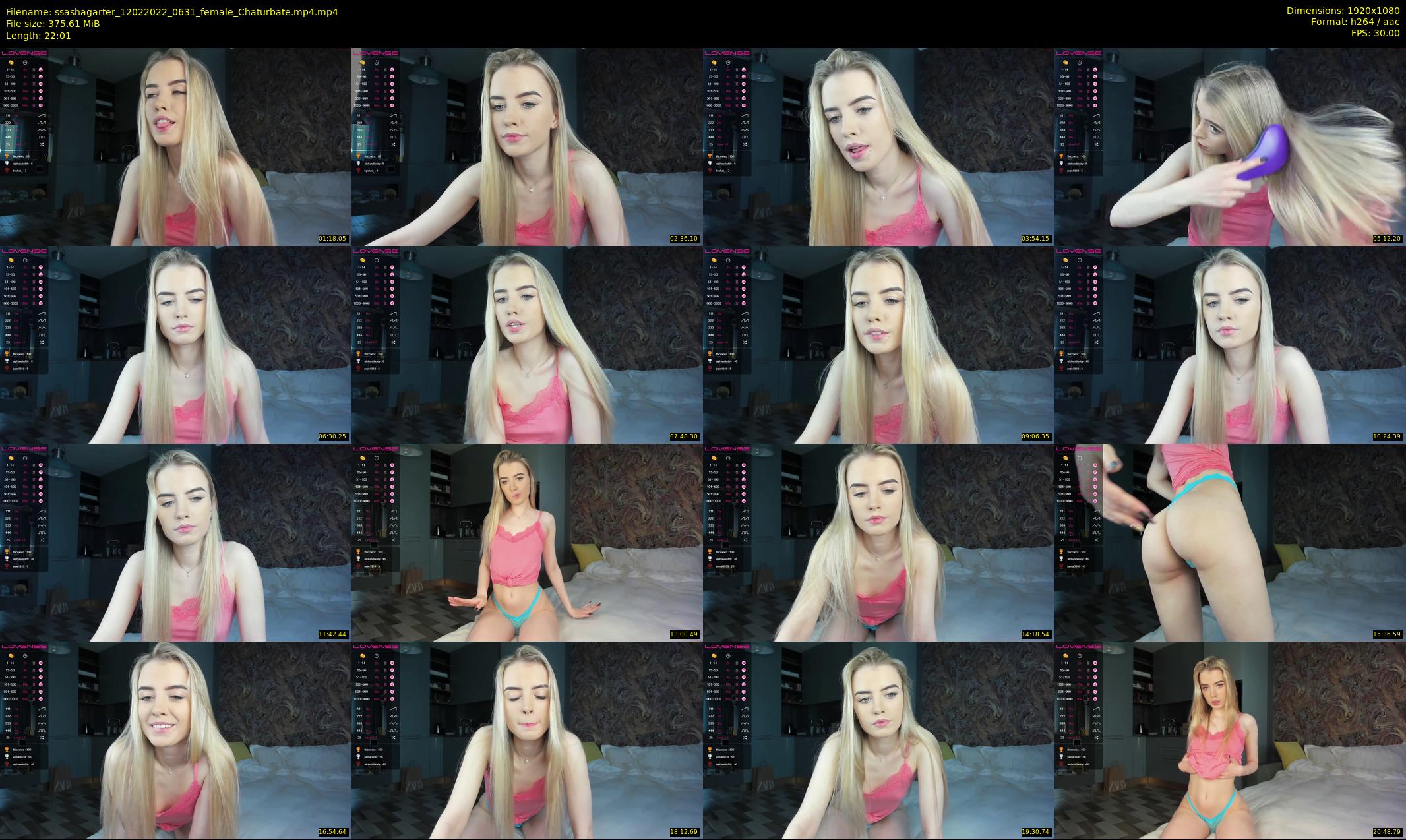 ssashagarter — 23 minute Chaturbate female cam show recording, 1080p, Feb 12, 2022