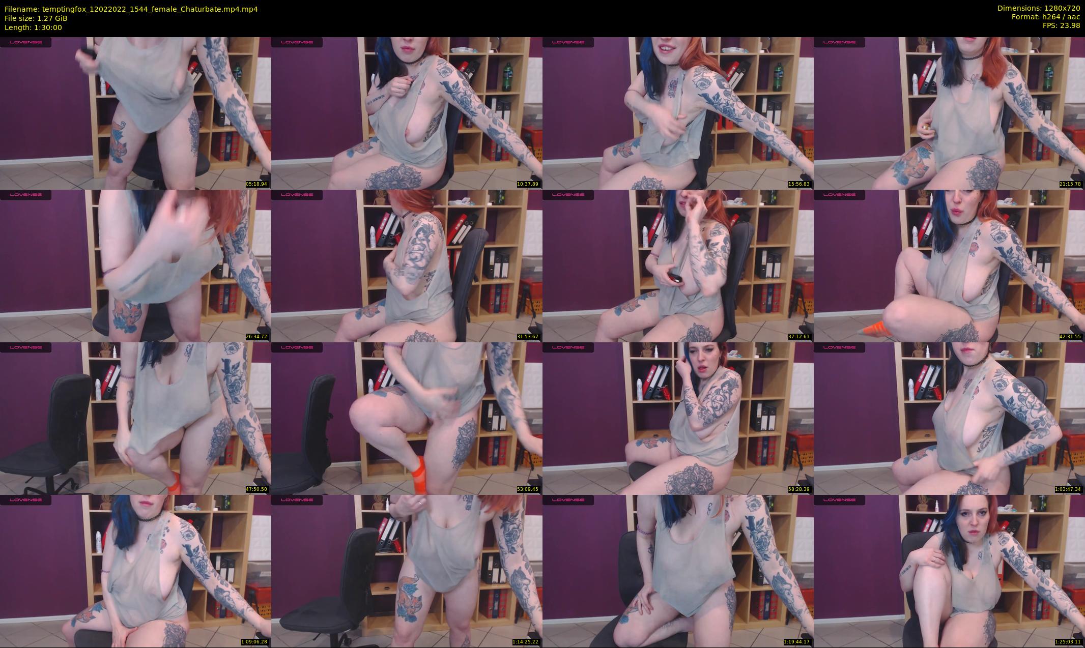 temptingfox — 90 minute Chaturbate female cam show recording, 720p, Feb 12, 2022