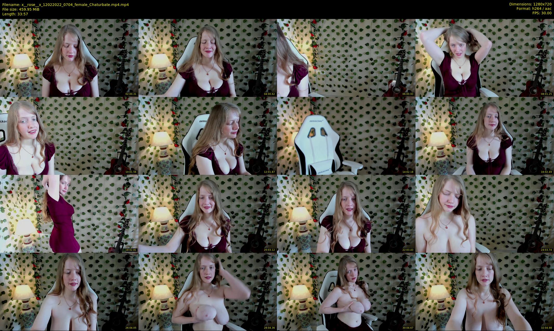 x__rose__x — 34 minute Chaturbate female cam show recording, 720p, Feb 12, 2022