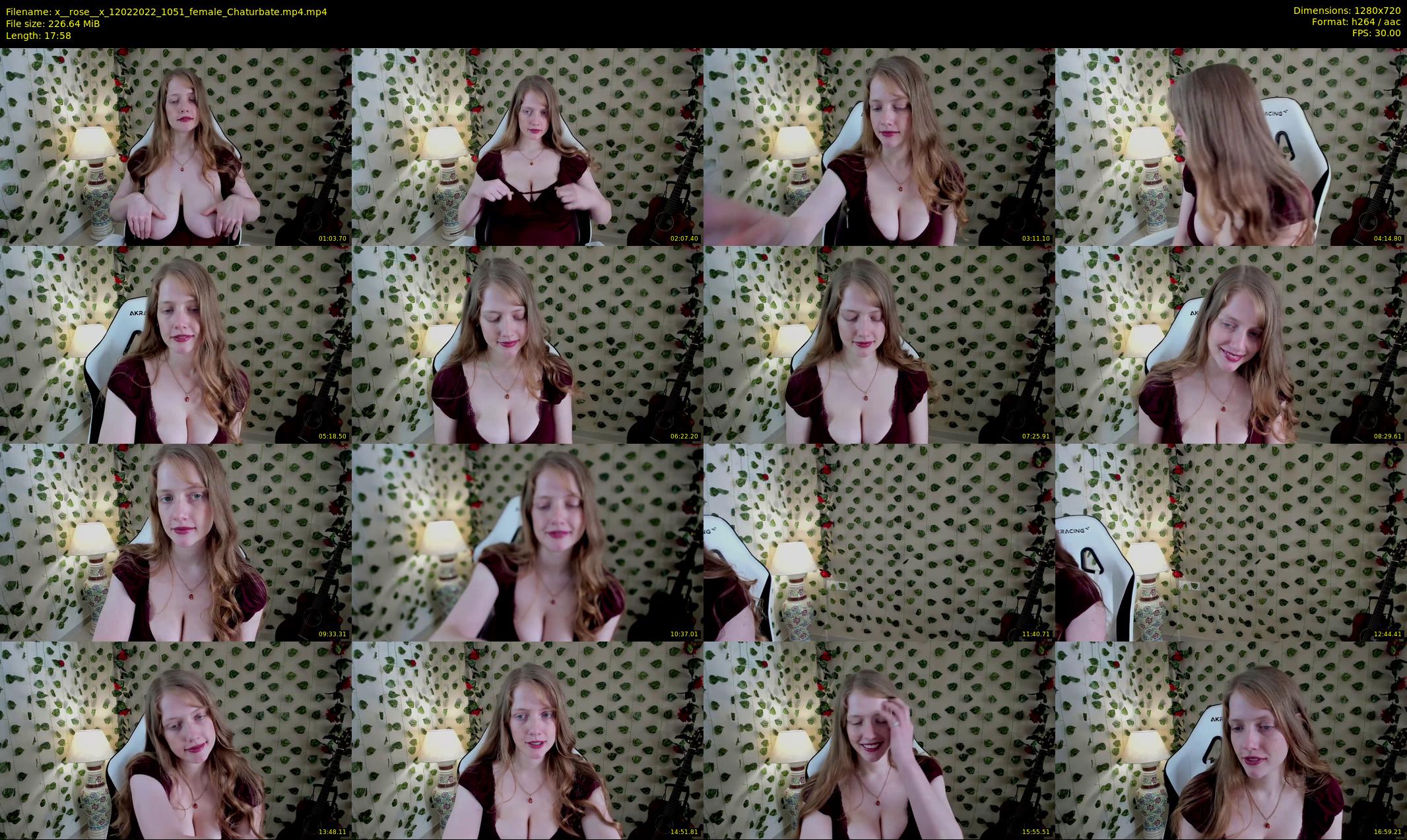 x__rose__x — 18 minute Chaturbate female cam show recording, 720p, Feb 12, 2022