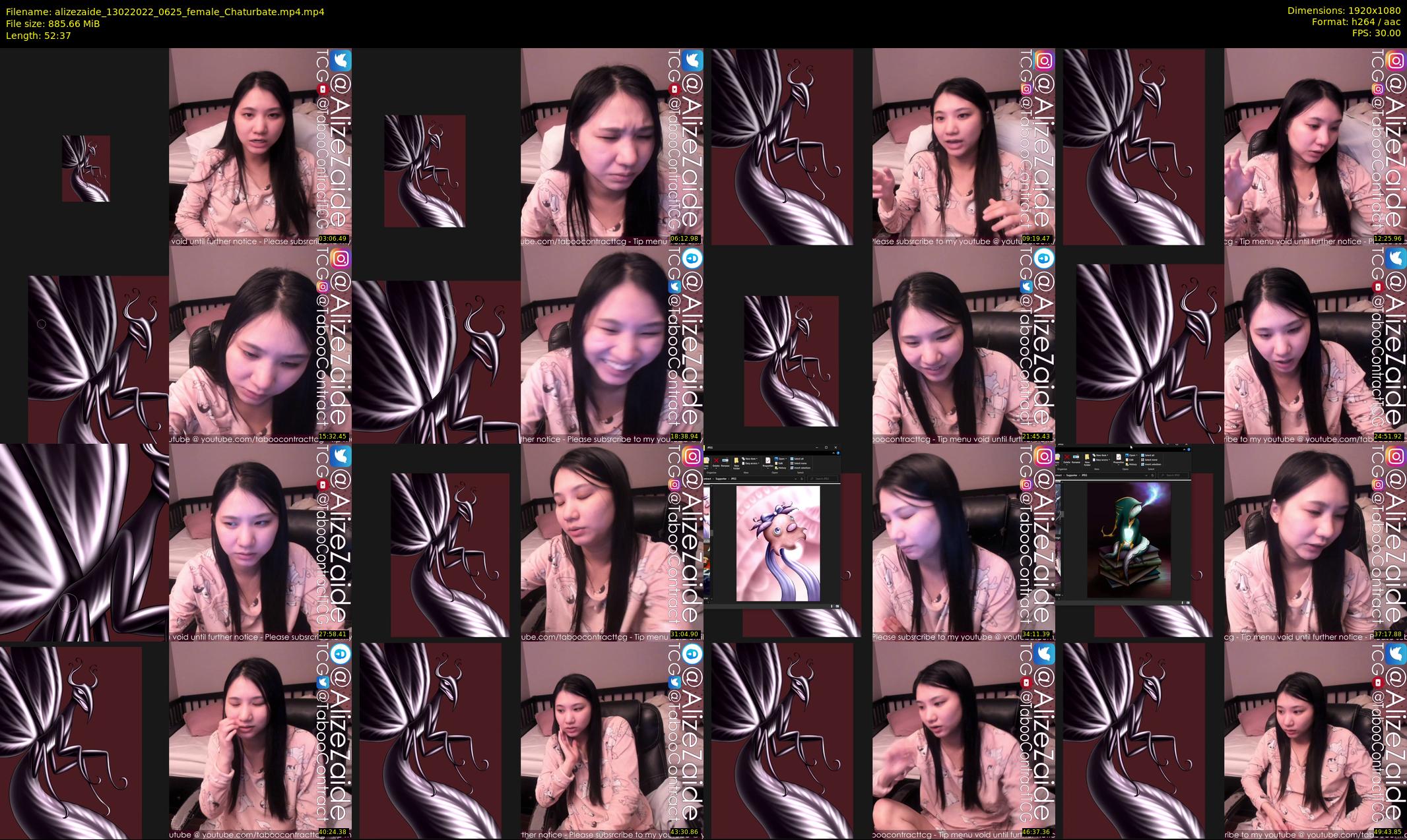 alizezaide — 53 minute Chaturbate female cam show recording, 1080p, Feb 13, 2022