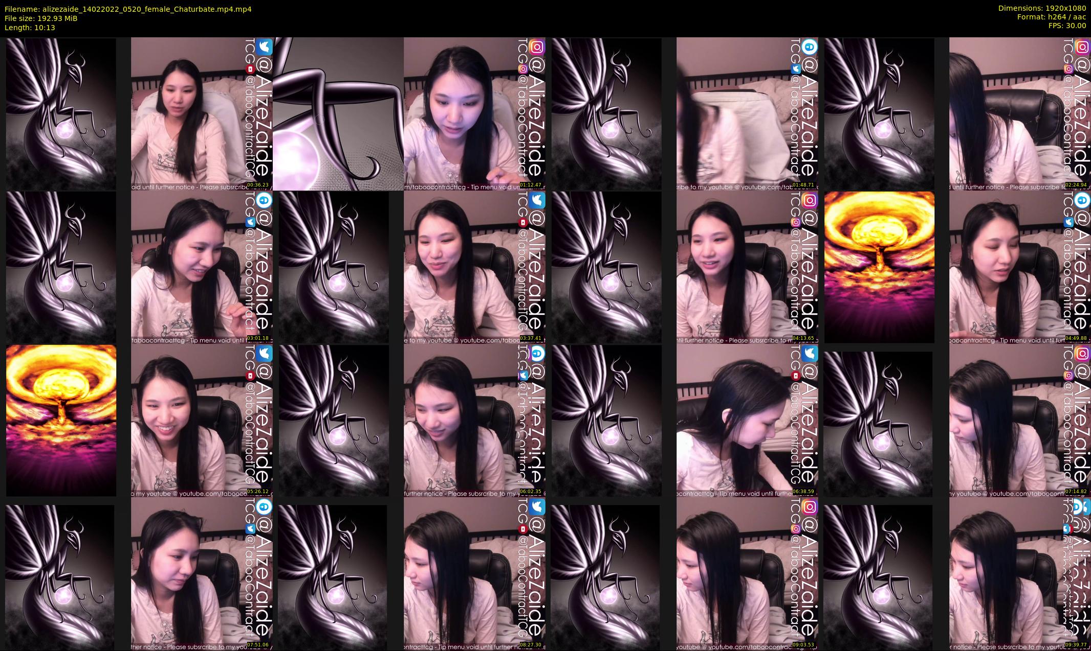 alizezaide — 11 minute Chaturbate female cam show recording, 1080p, Feb 14, 2022
