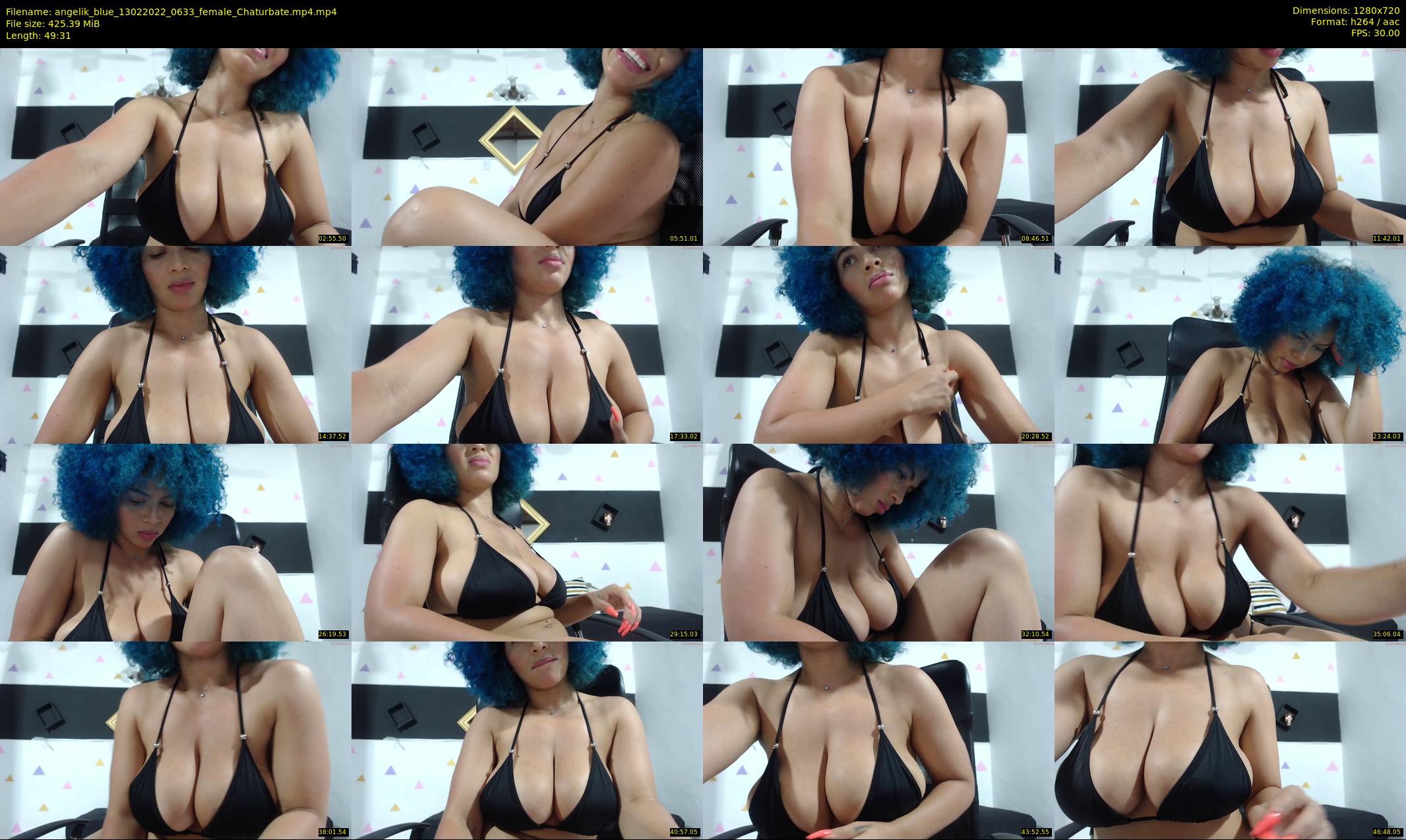 angelik_blue — 50 minute Chaturbate female cam show recording, 720p, Feb 13, 2022