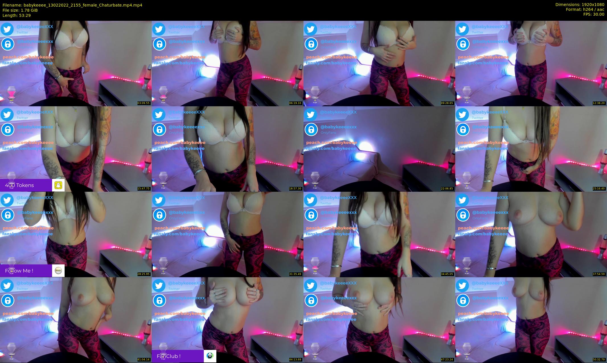 babykeeee — 54 minute Chaturbate female cam show recording, 1080p, Feb 13, 2022